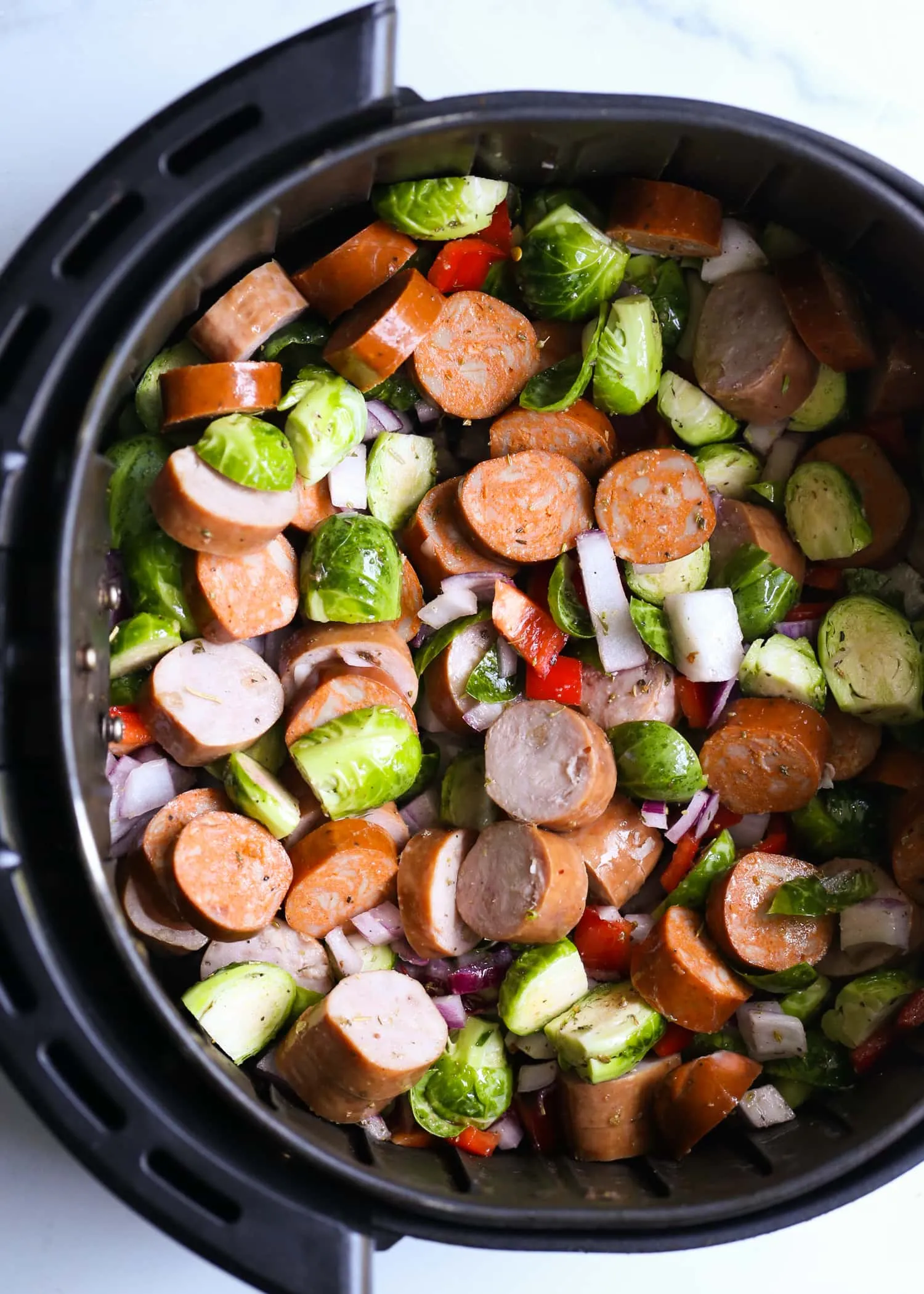 Air Fryer Sausage with Vegetables