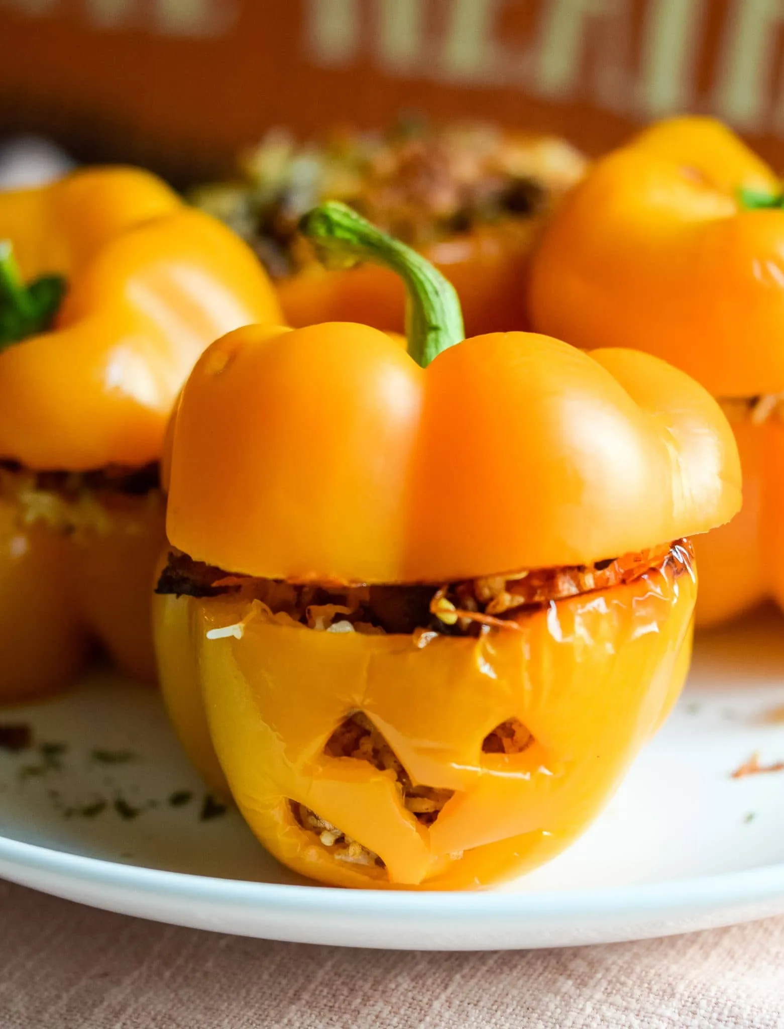Air Fryer Stuffed Pumpkin Peppers
