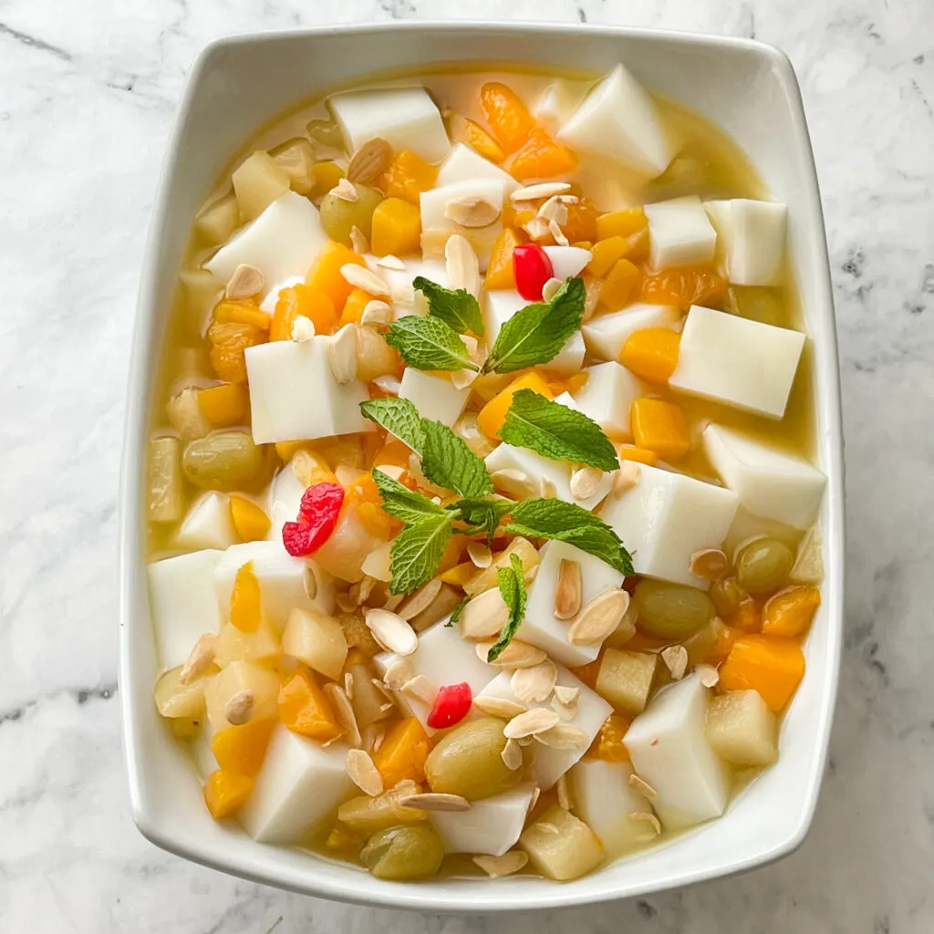 Almond Float with Mandarin Oranges