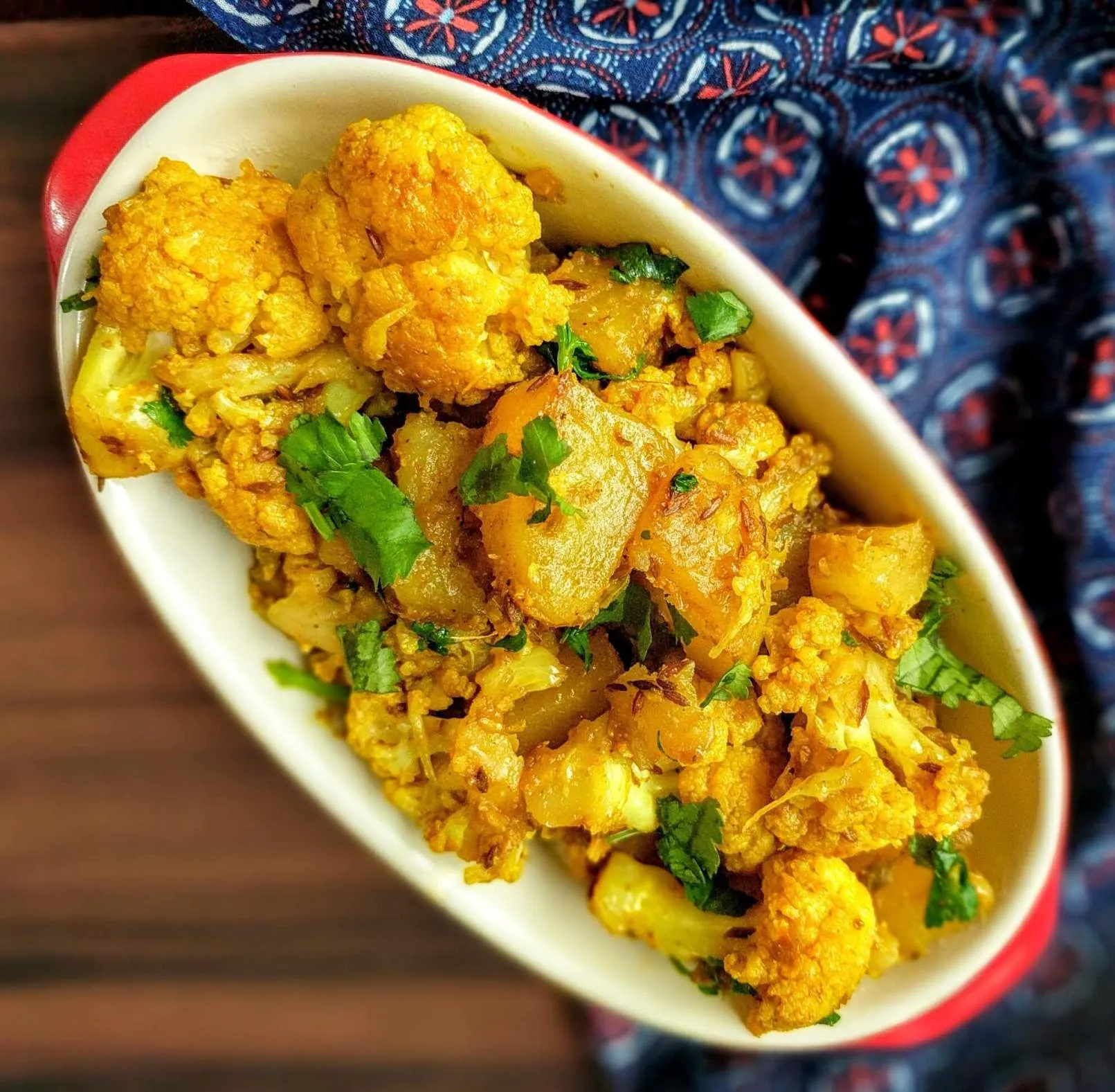 Aloo Gobi Curried Potatoes and Cauliflower