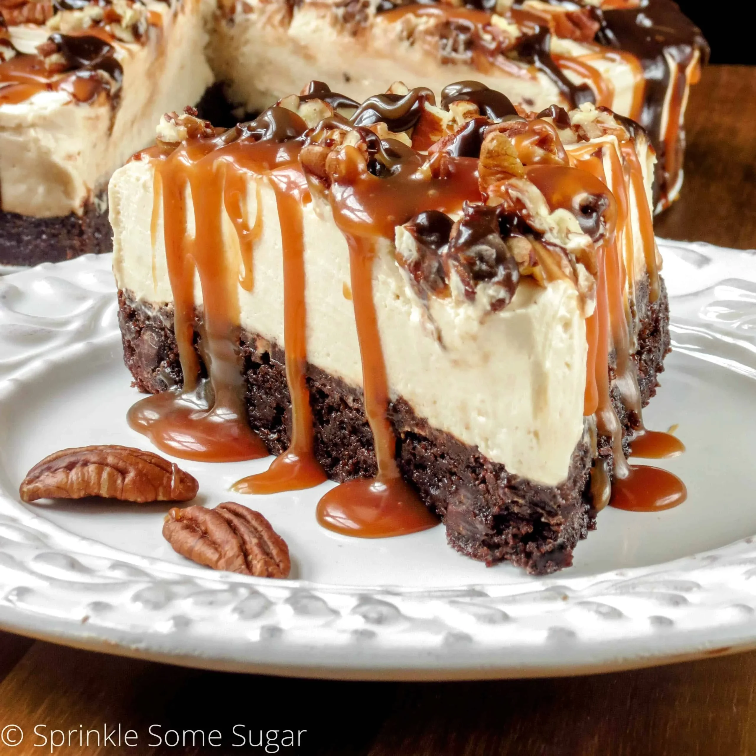 Amazing Chocolate Caramel Cheesecake
