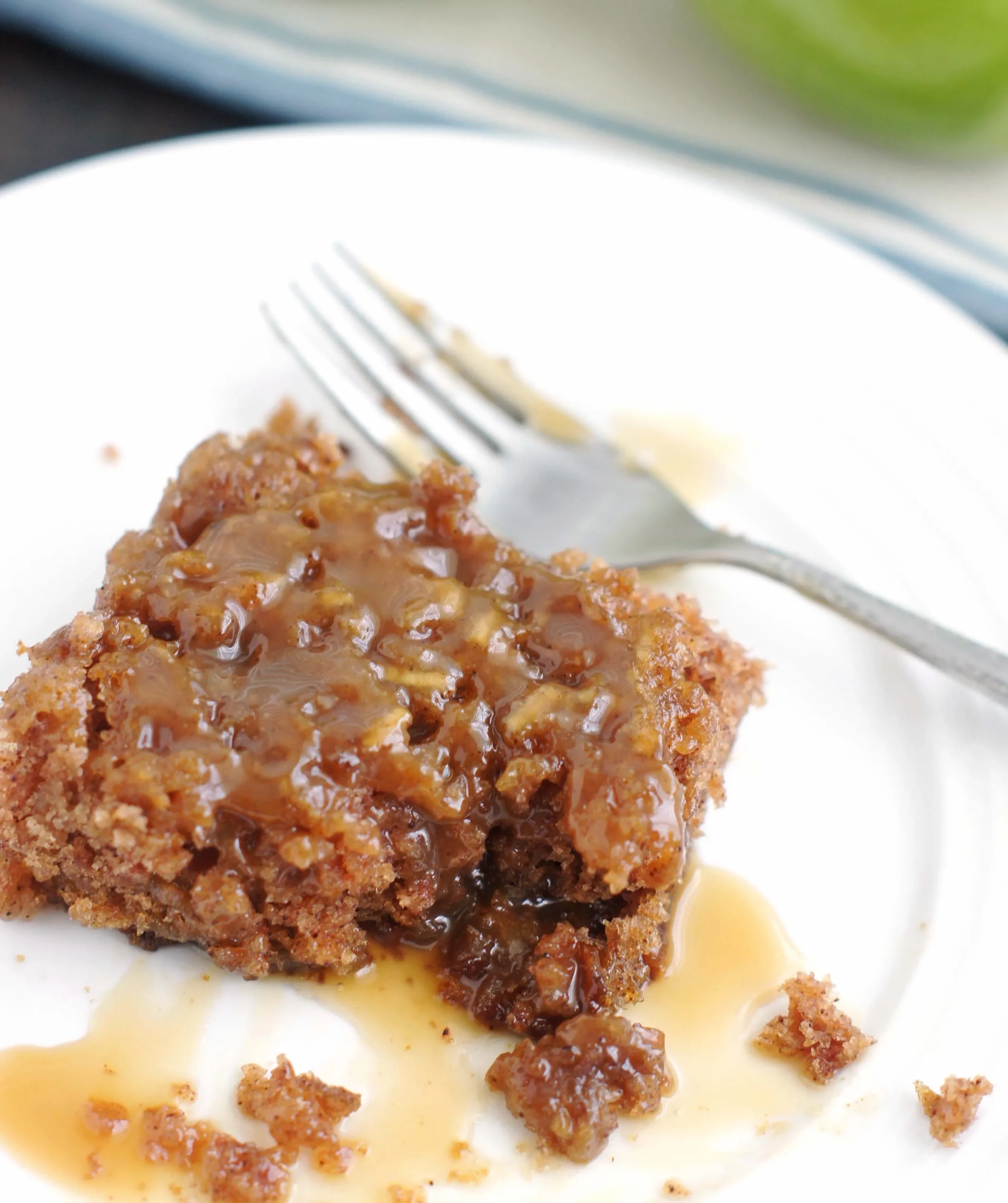 Apple Pudding with Caramel Sauce