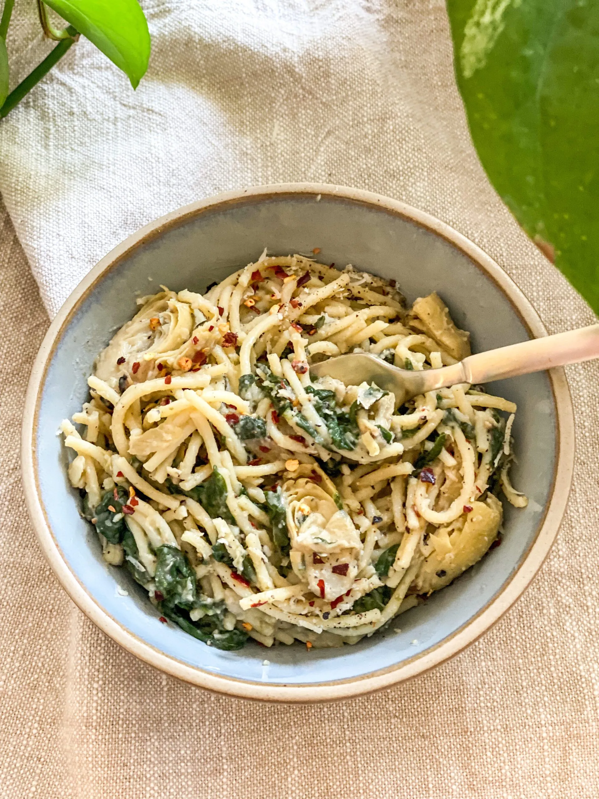 Artichoke and Spinach Pasta