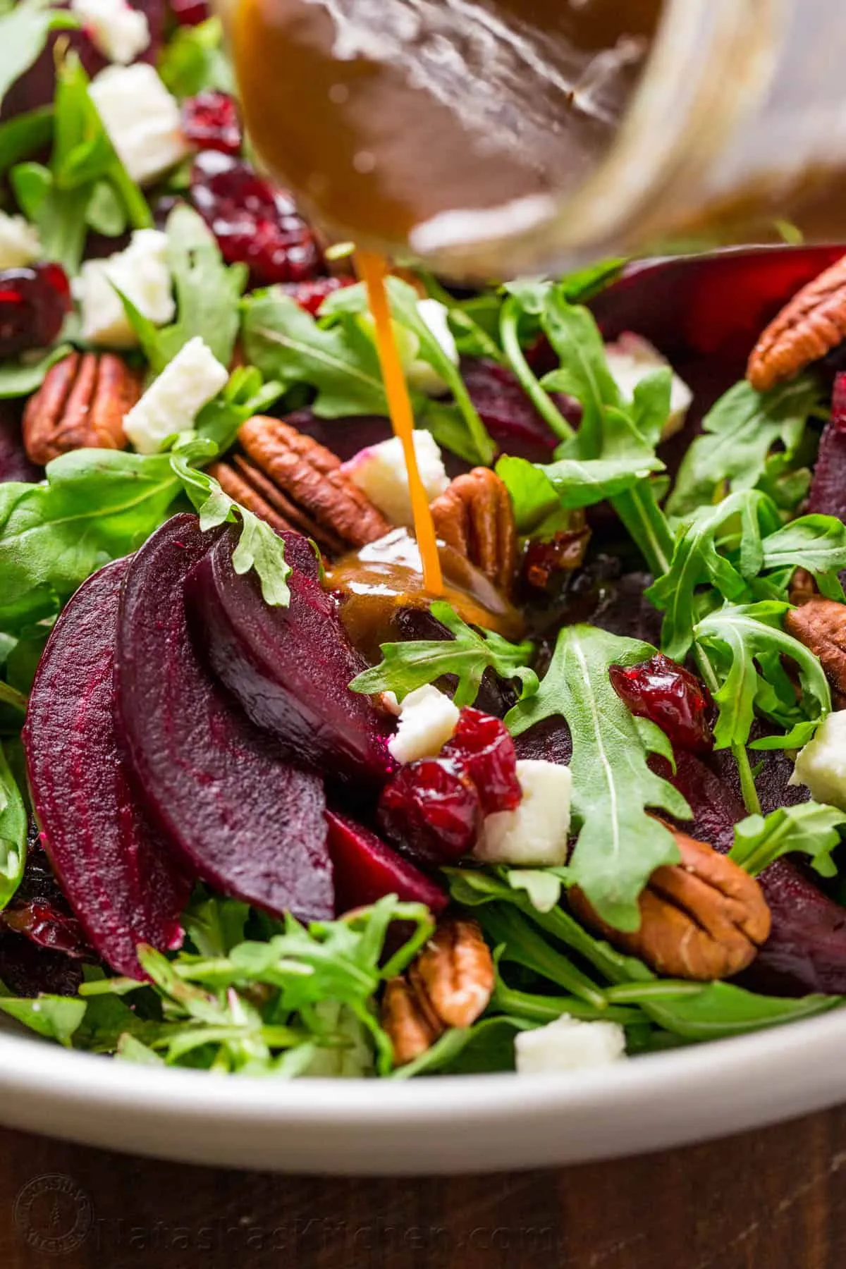 Arugula, Beet, and Fennel Salad with Balsamic Honey Dressing
