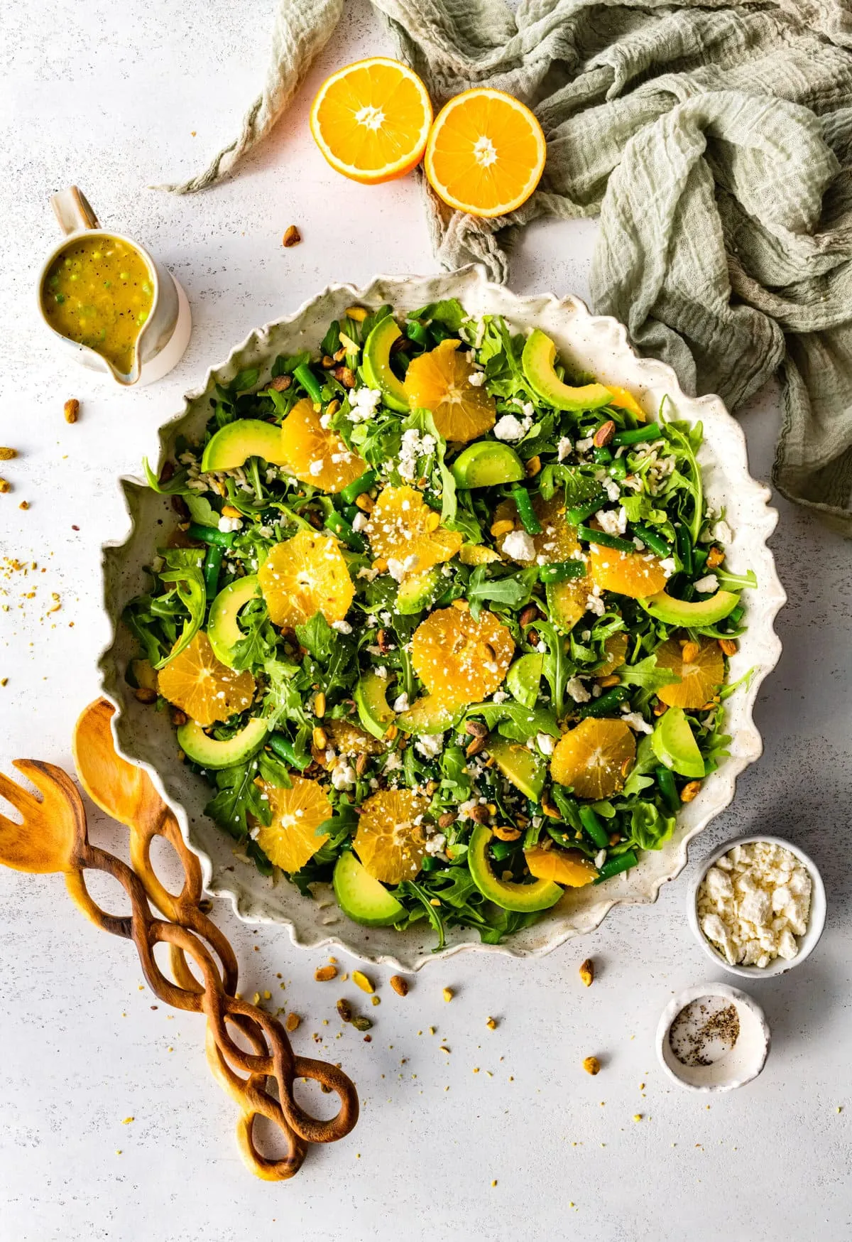 Arugula Orange and Red Onion Salad with Raspberry Dressing