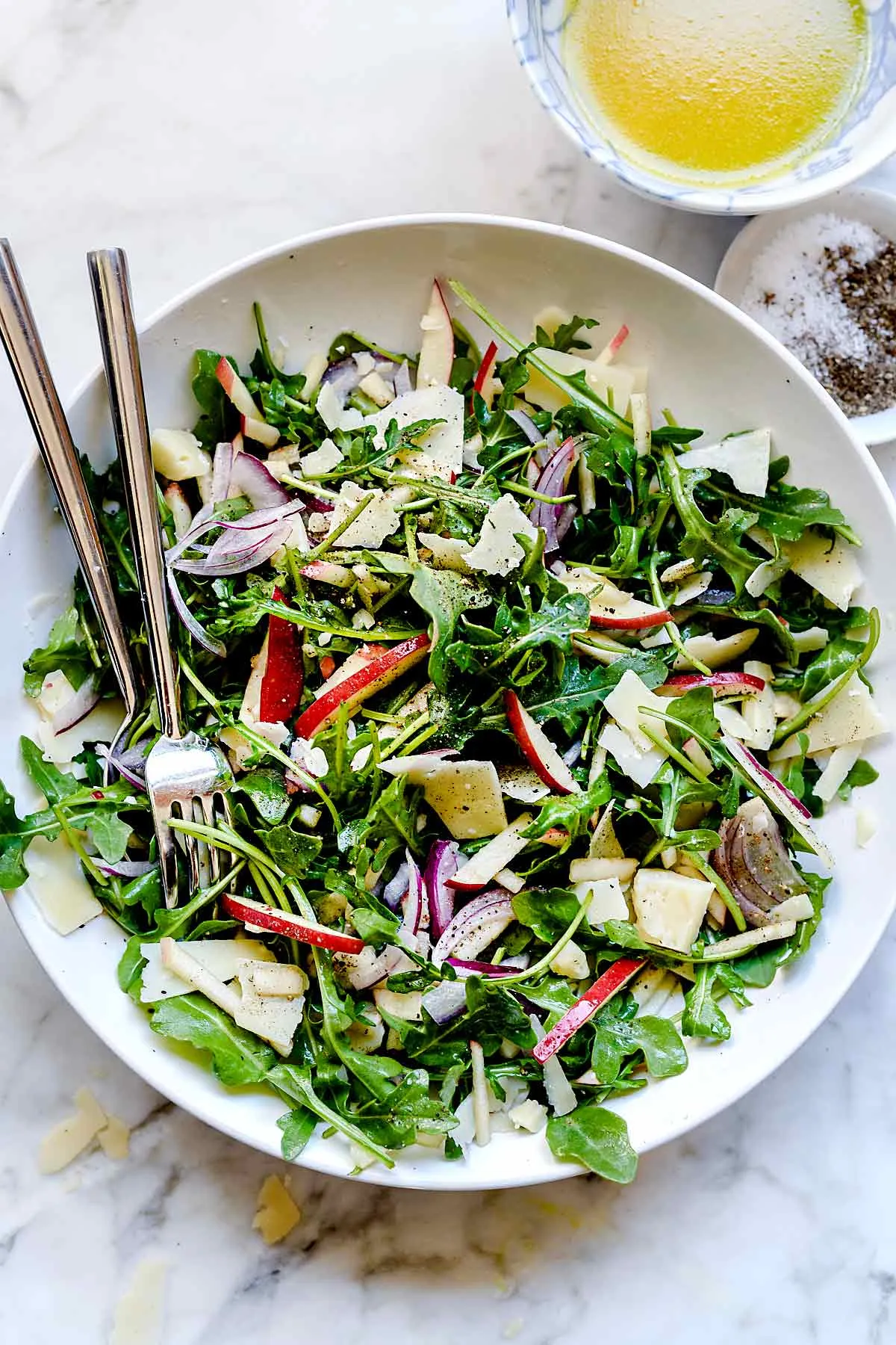 Arugula Salad with Shaved Parmesan Three Ways