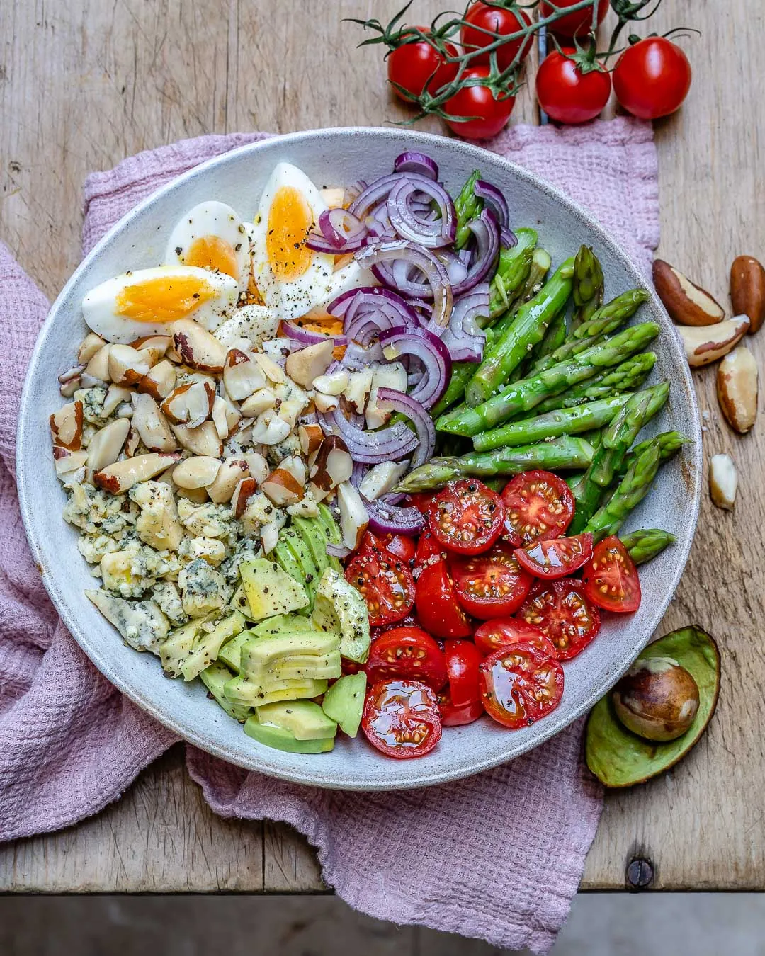 Asparagus Avocado and Tomato Salad