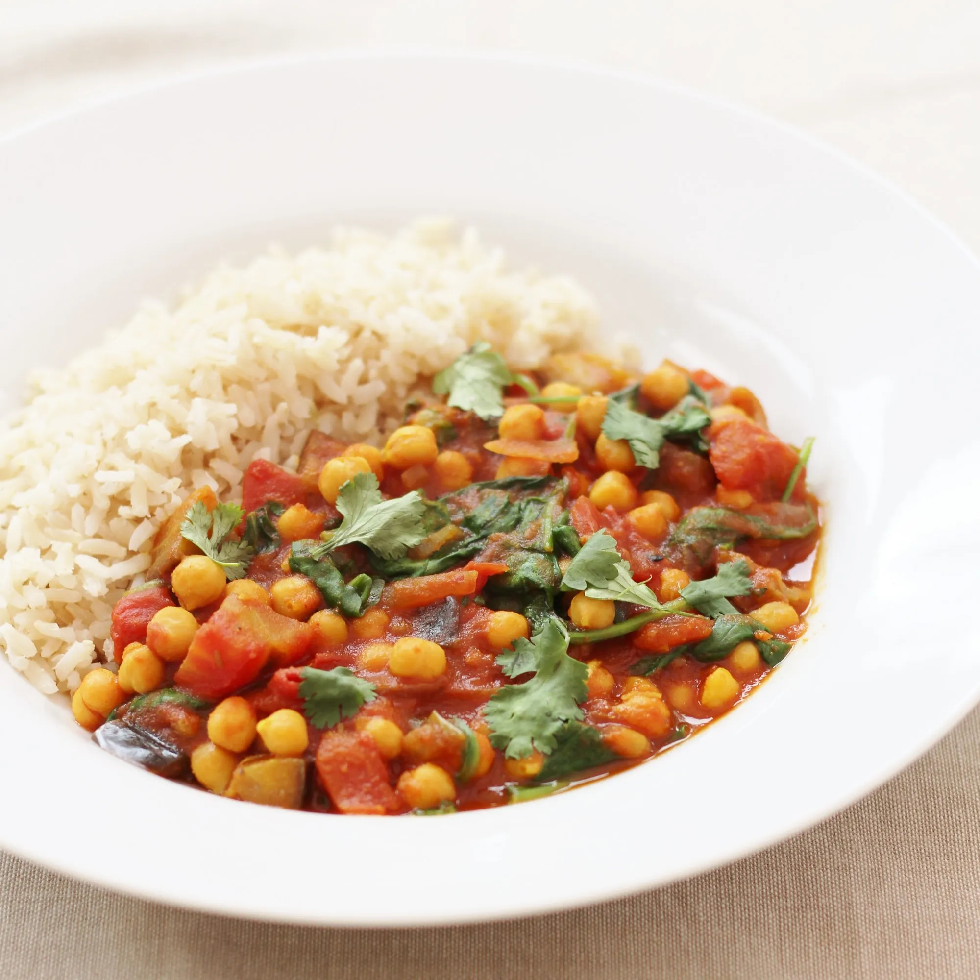 Aubergine and Chickpea Curry