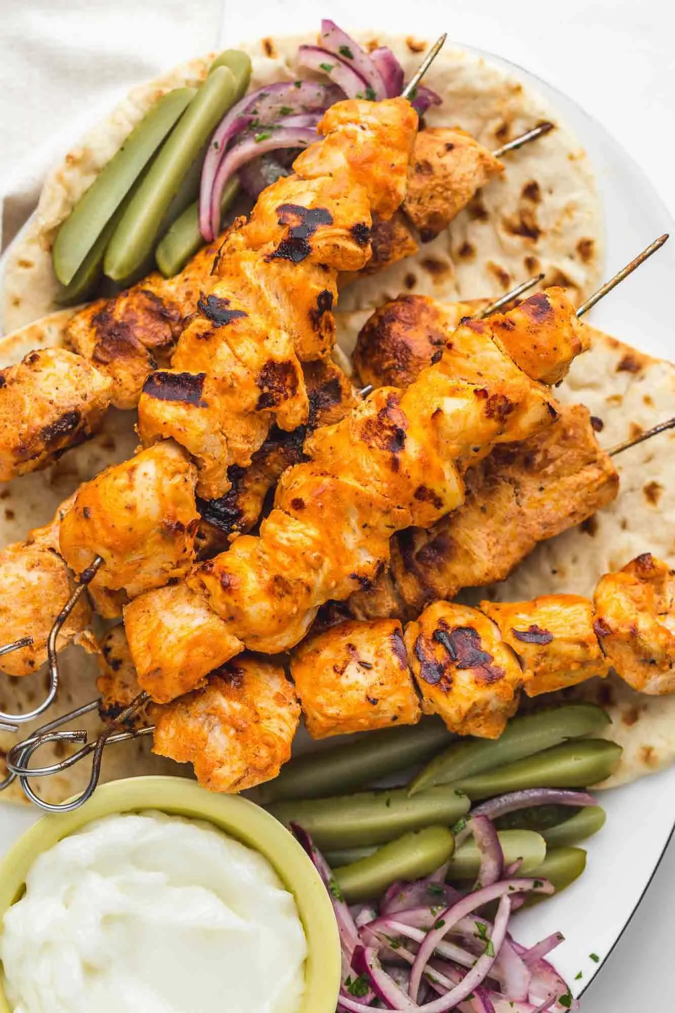 Authentic Shish Tawook Grilled Chicken Skewers