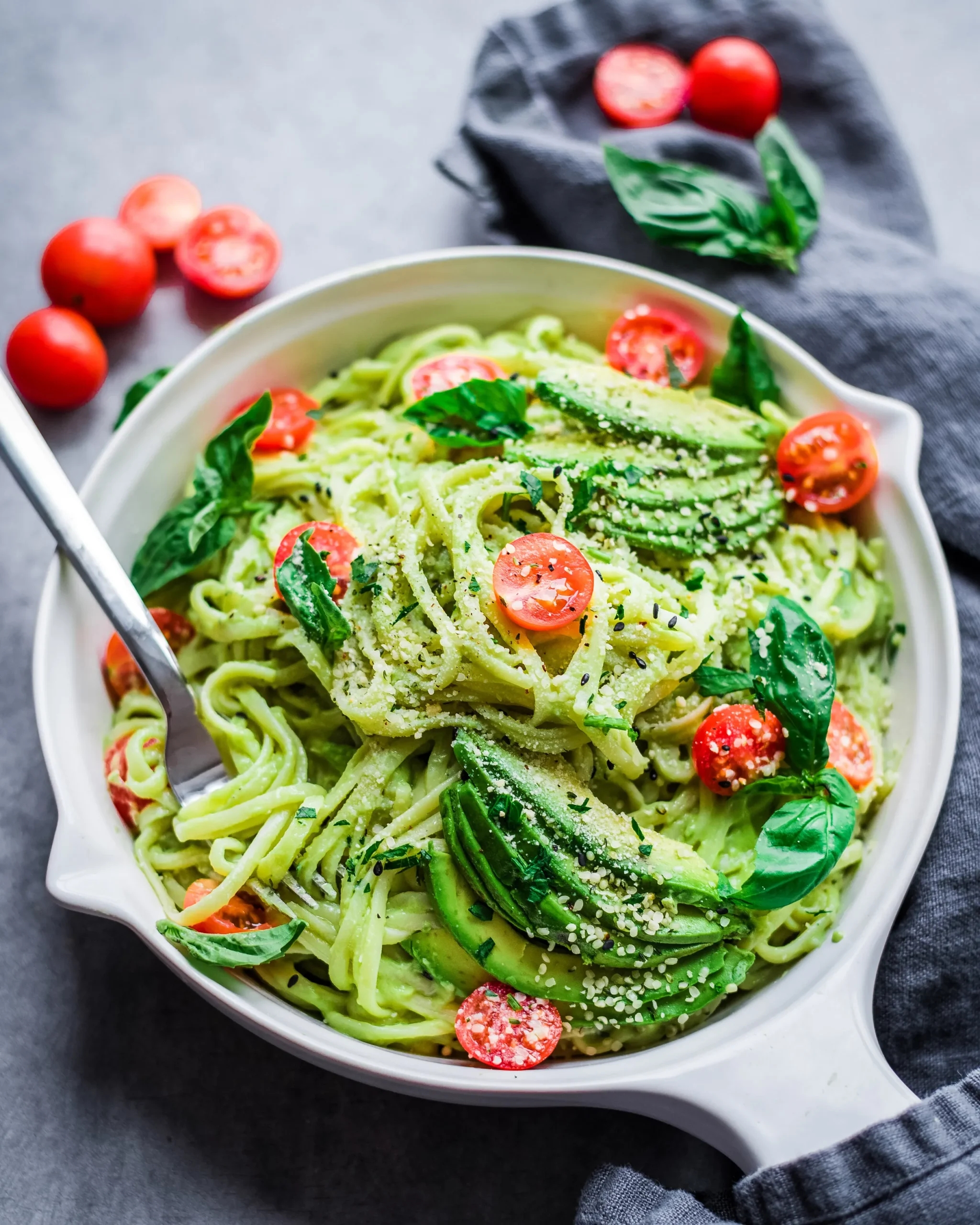 Avocado Basil Cream Pasta