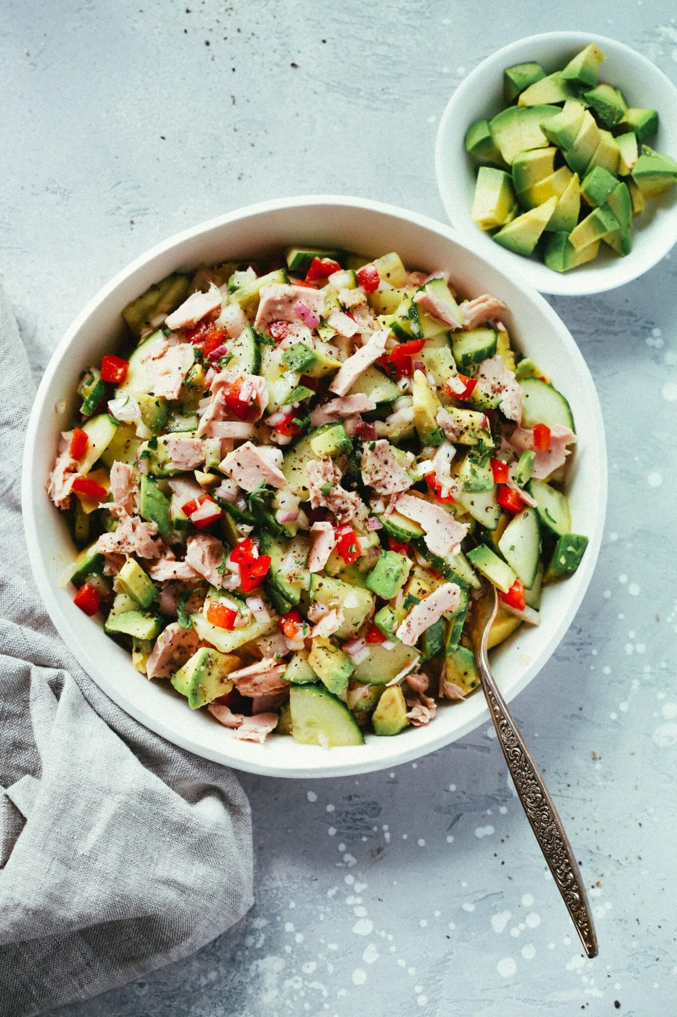 Avocado Pesto Tuna Salad
