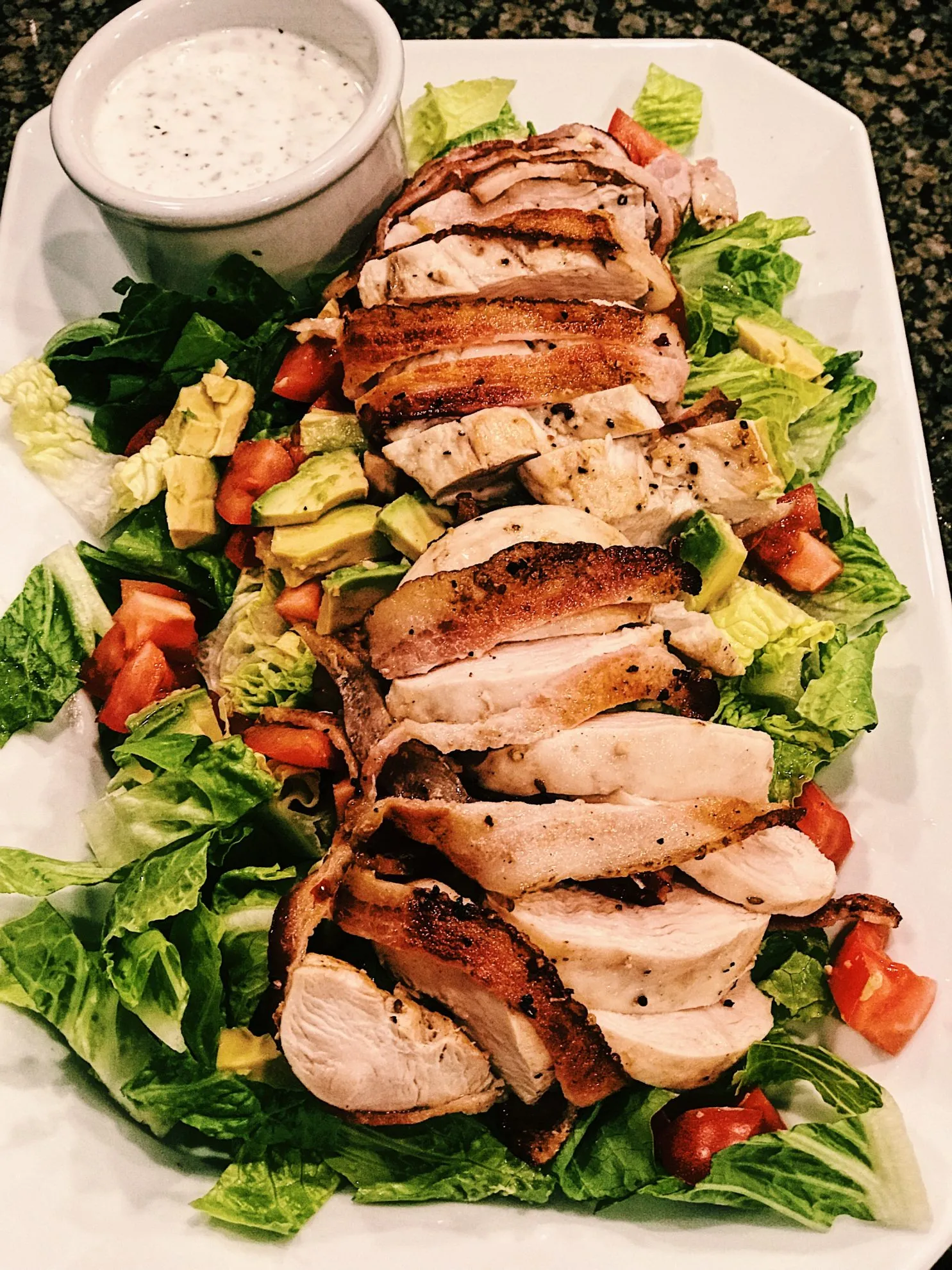 BBQ Chicken Bacon Ranch Salad