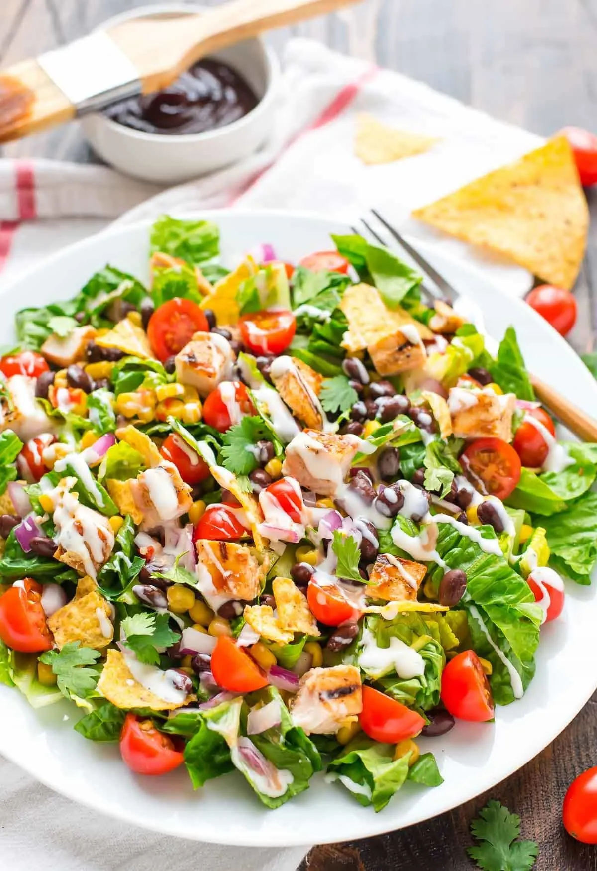 BBQ Chicken Salad Cilantro Lime Ranch