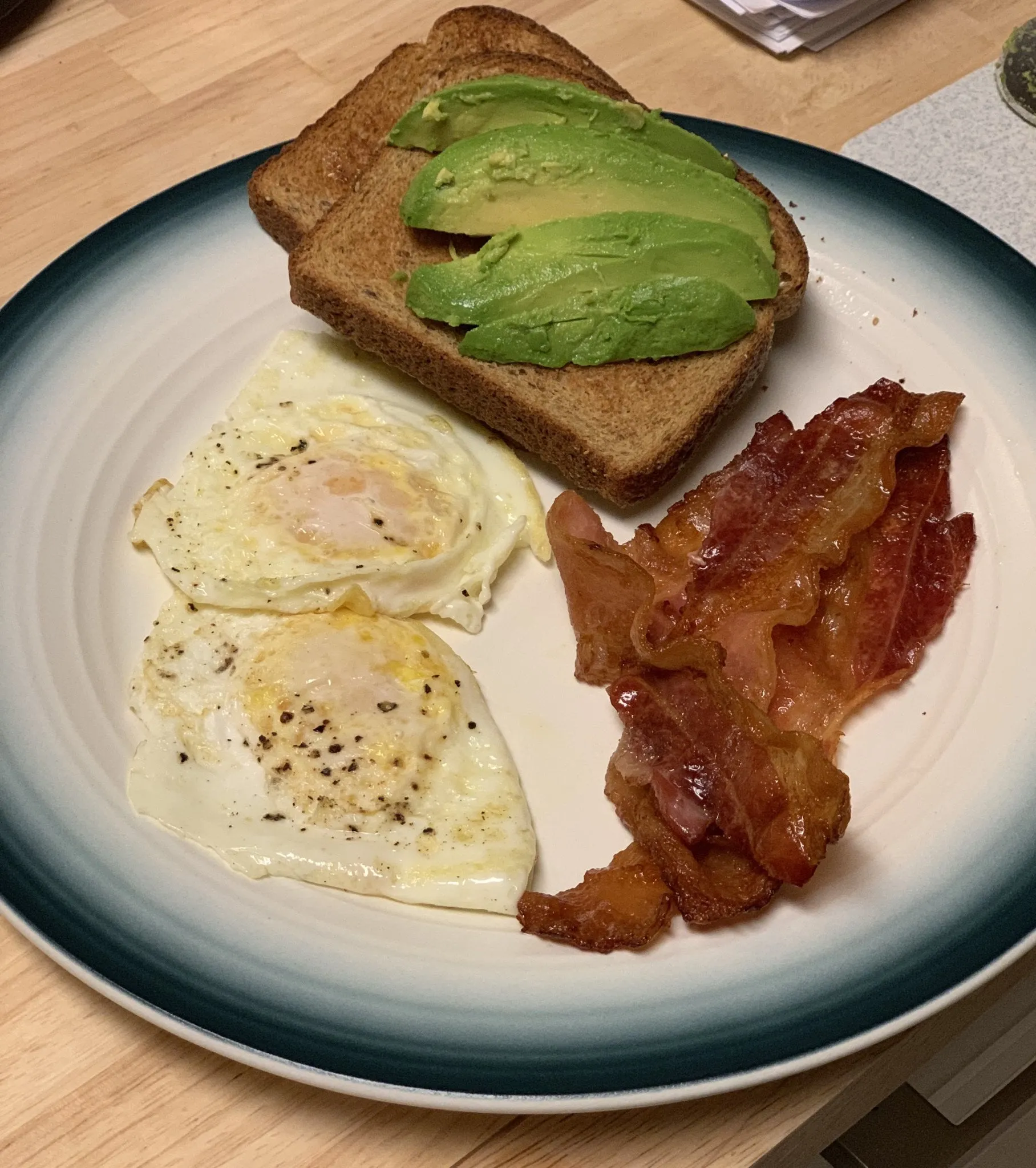 Bacon Avocado Egg Toast