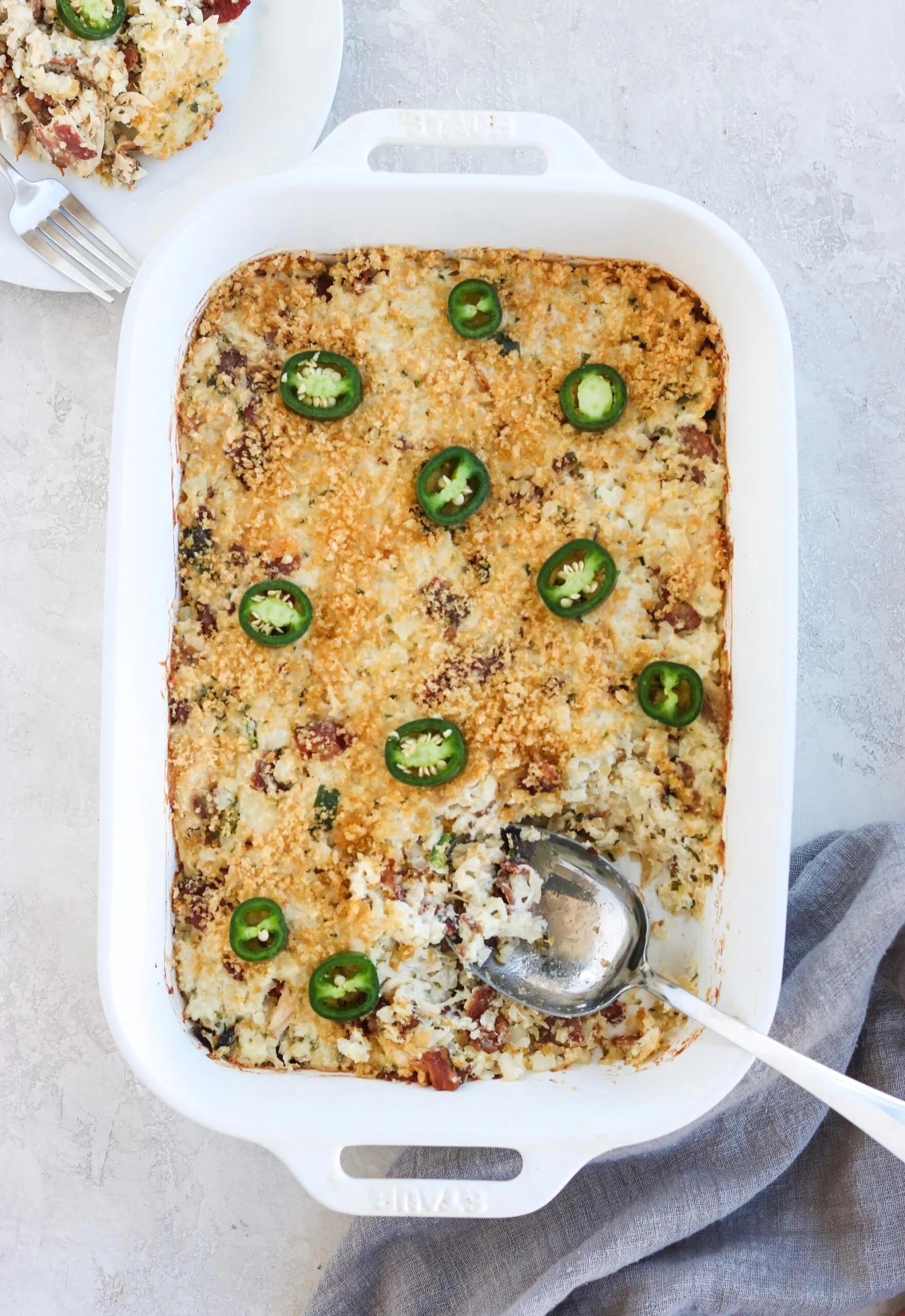 Bacon Jalapeno Popper Chicken Casserole