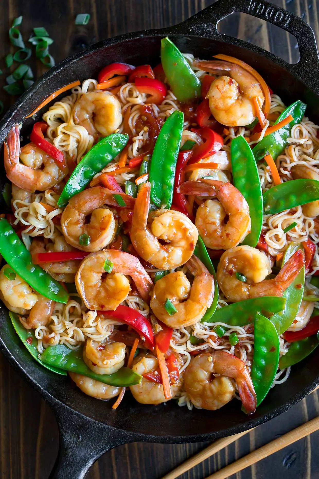 Bacon Shrimp Ramen Stir Fry