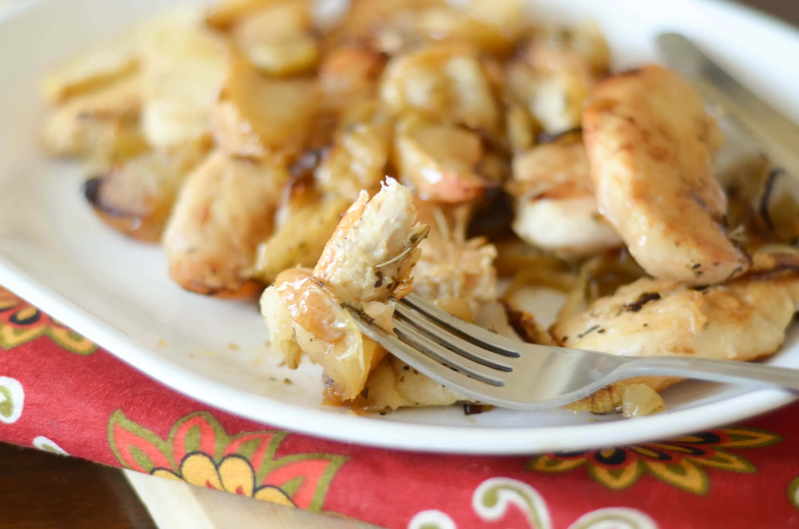 Baked Chicken with Garlic and Apples (Salt Free)