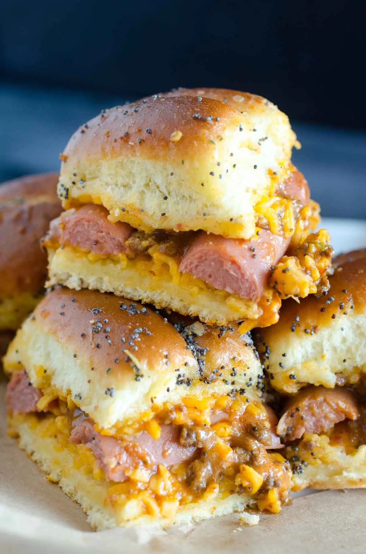 Baked Chili Dog Sliders