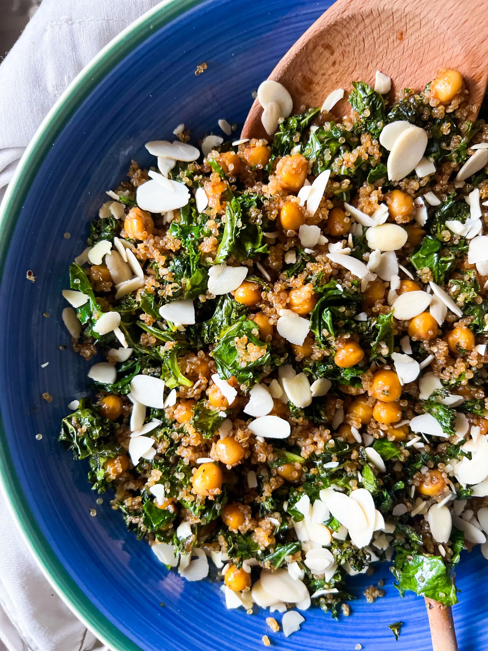 Baked Kale Salad with Crispy Quinoa