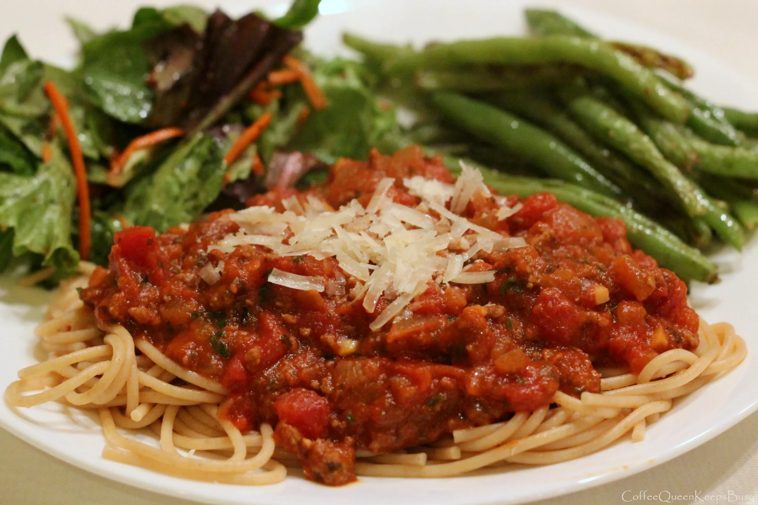 Baked Linguine with Meat Sauce