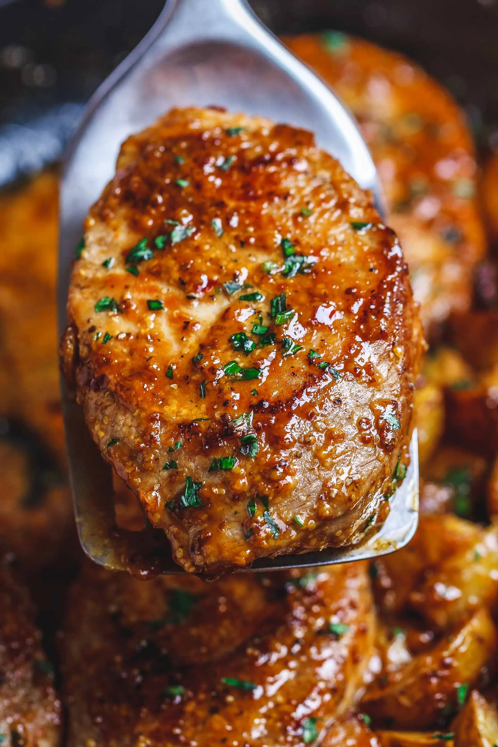 Baked Pork Chops with Honey Mustard Sauce