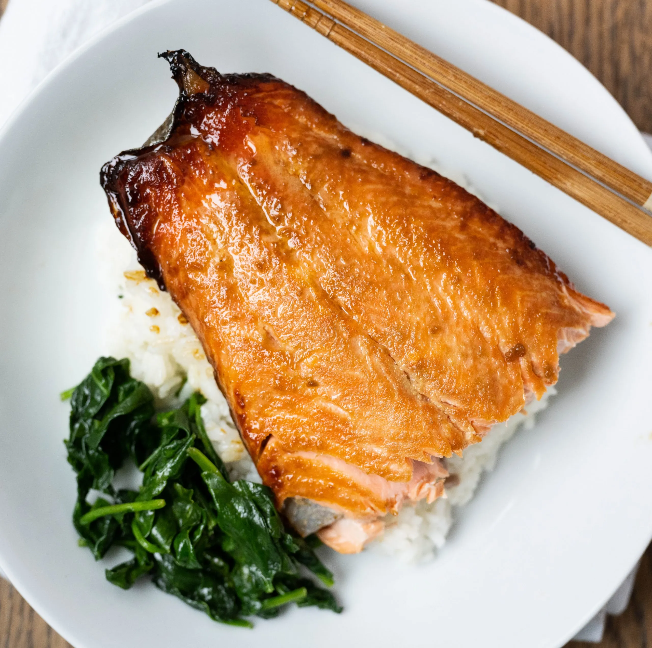 Baked Salmon with Mustard Glaze