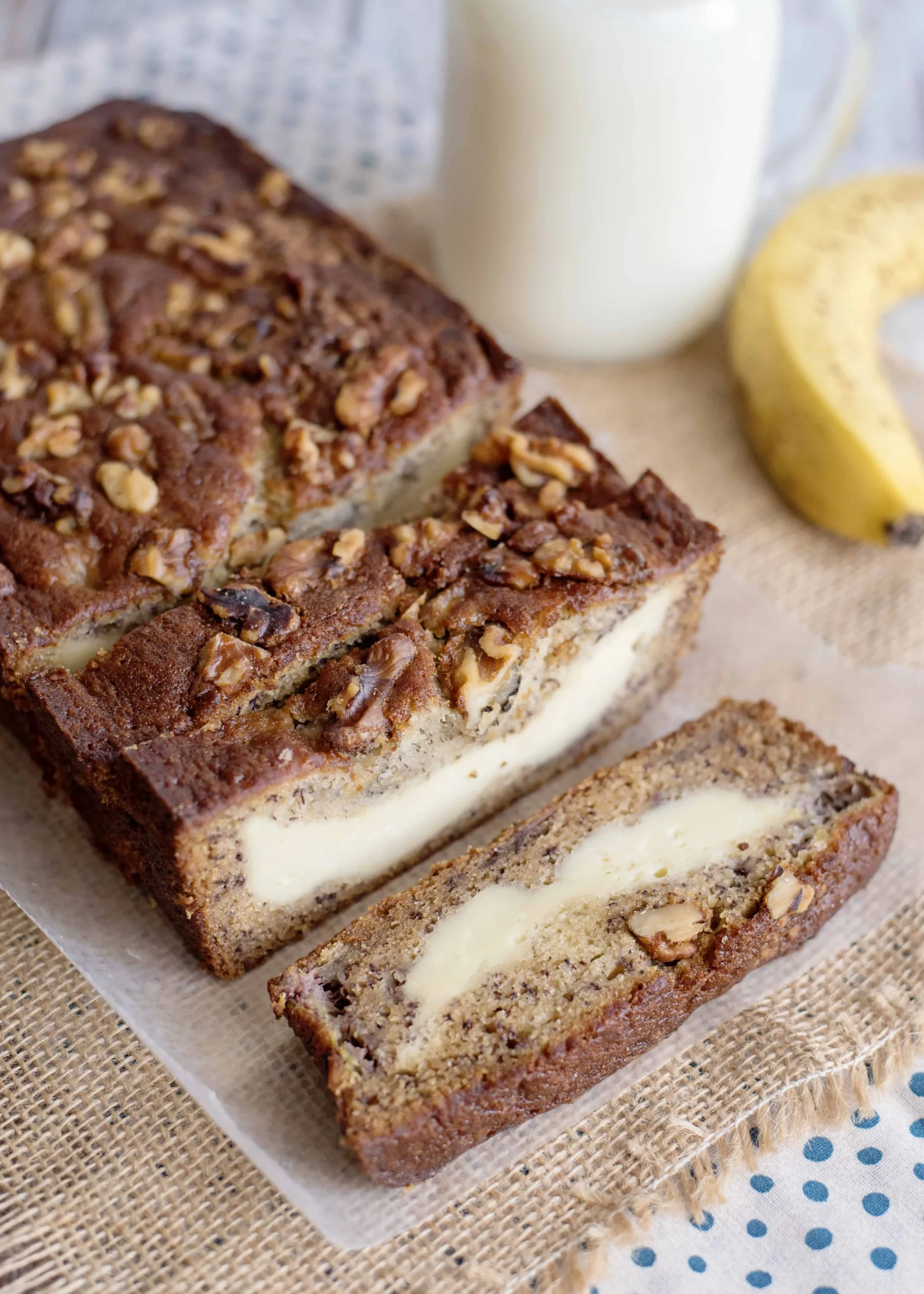 Banana Bread Cream Cheese Filled