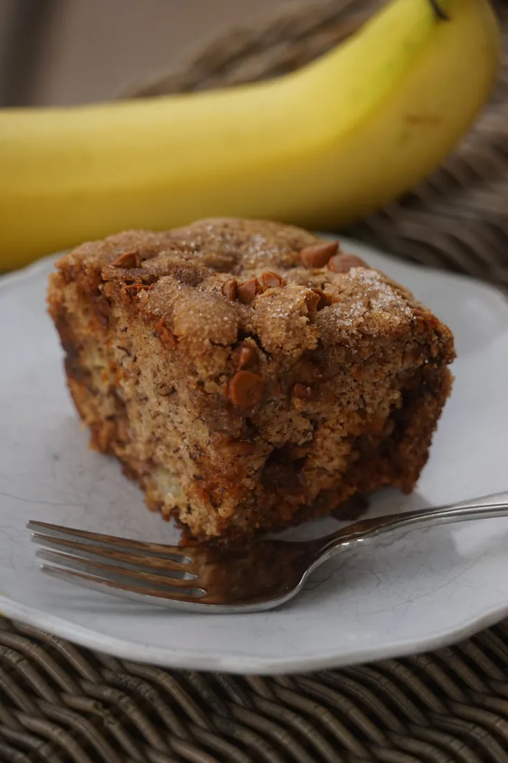 Banana Cinnamon Chip Coffee Cake