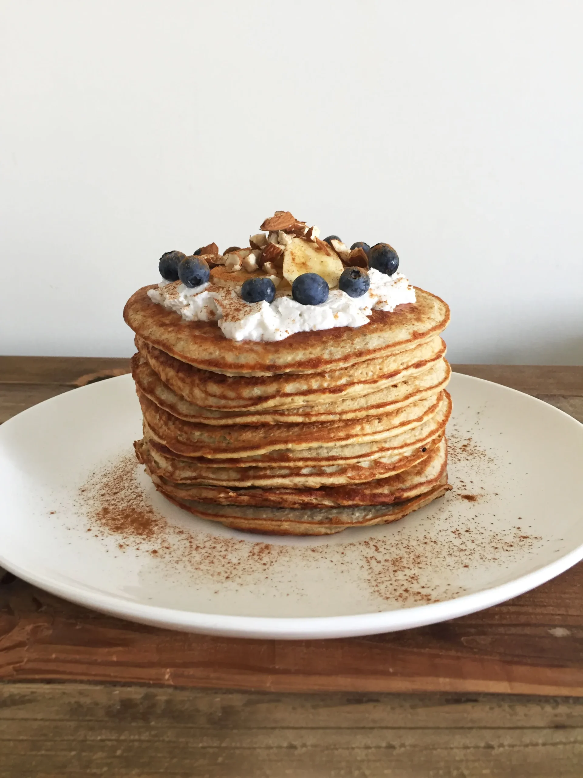 Banana Vanilla Protein Pancakes