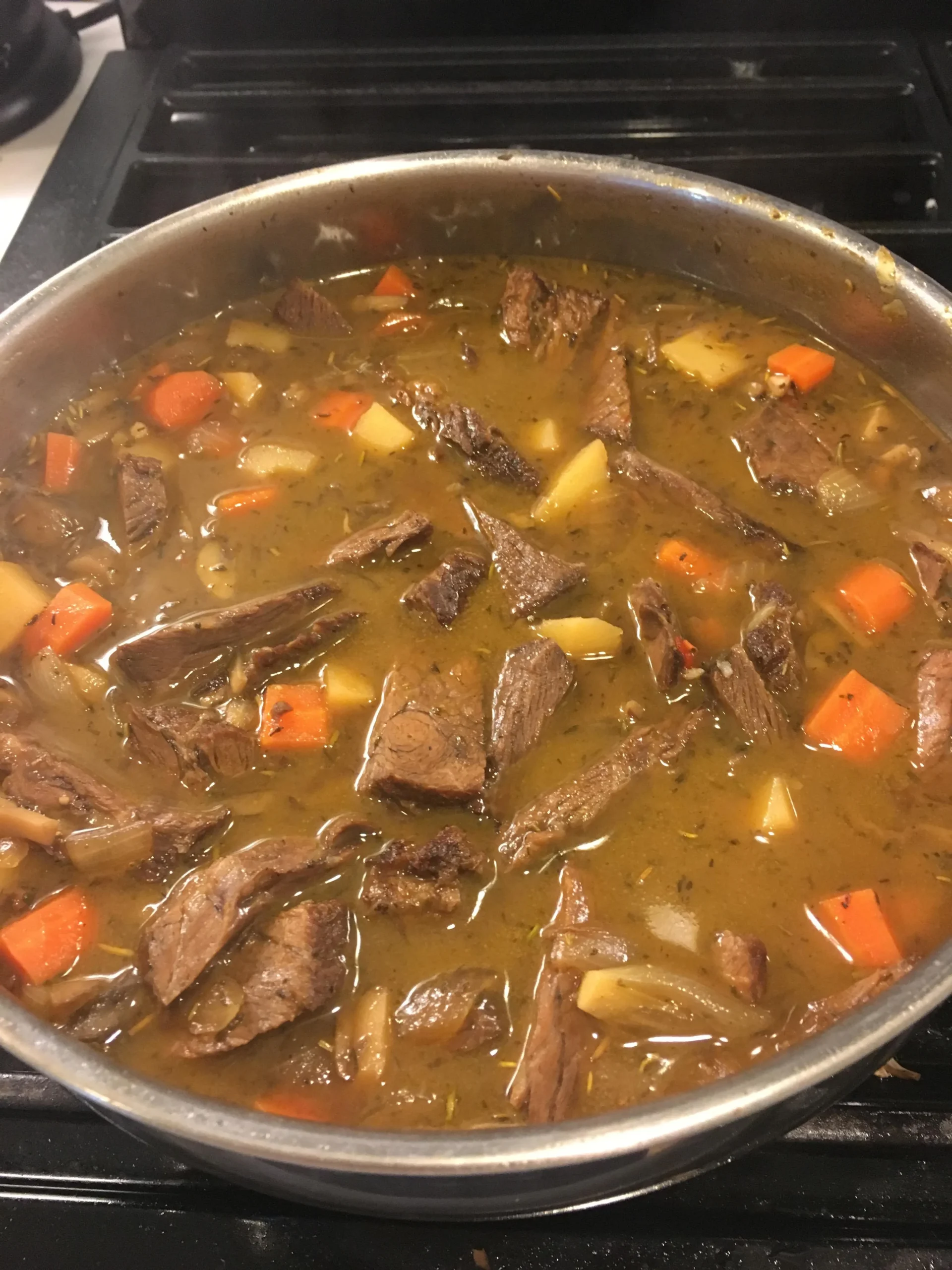Beef Stew from Leftover Crock Pot Roast Beef and Gravy