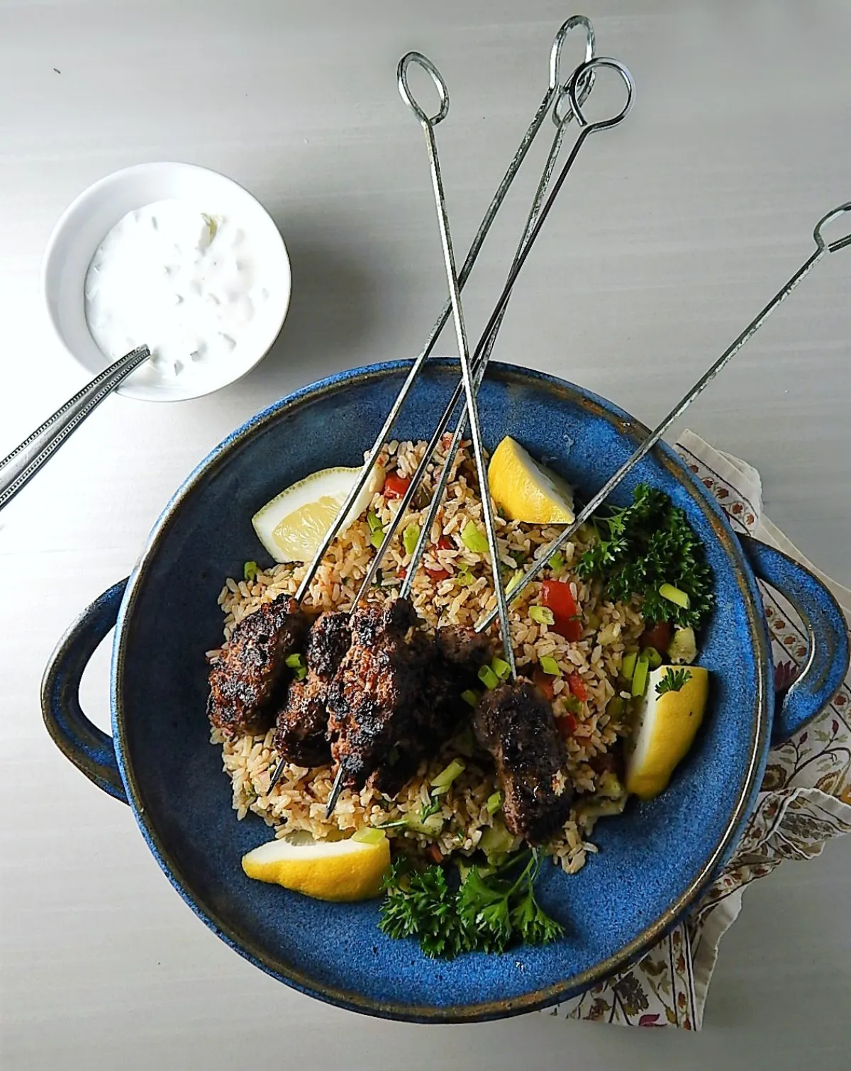 Beef with Brown Rice and Feta Casserole