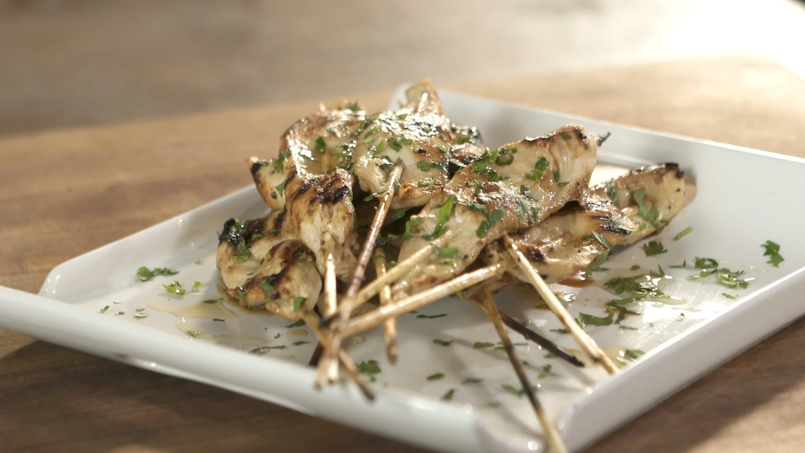 Beer and Honey BBQ Chicken Skewers