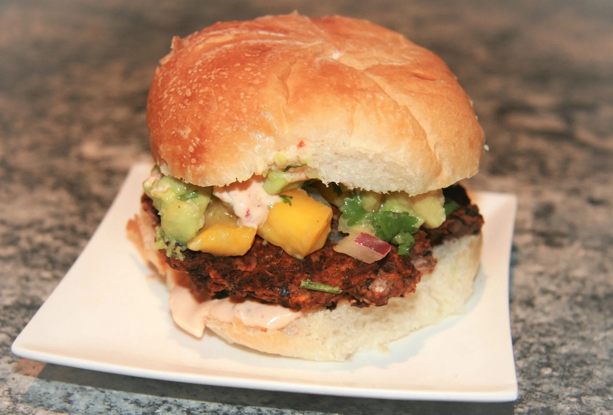 Black Bean Burgers with Mango Salsa
