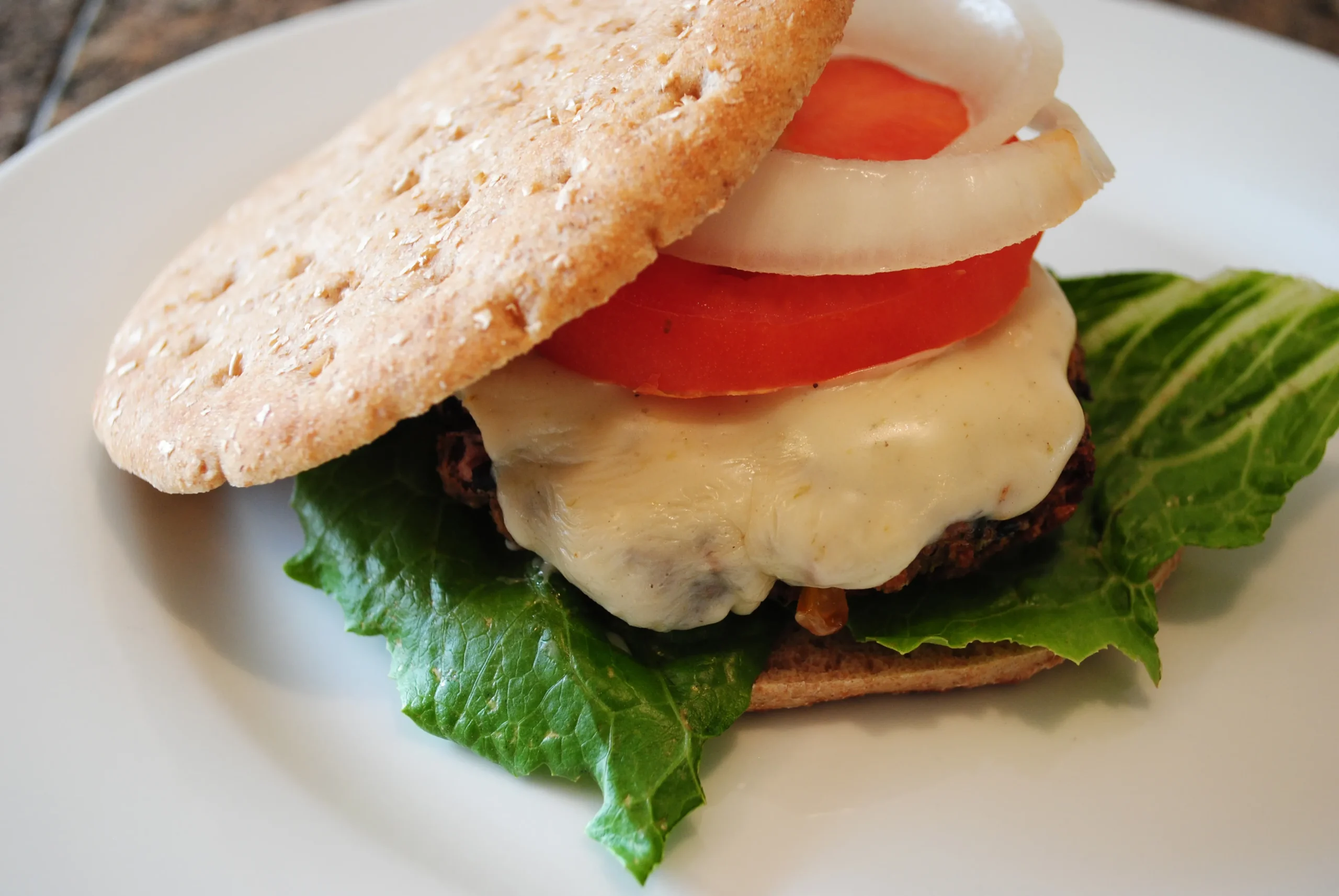 Black Bean Cheeseburgers with Green Chile
