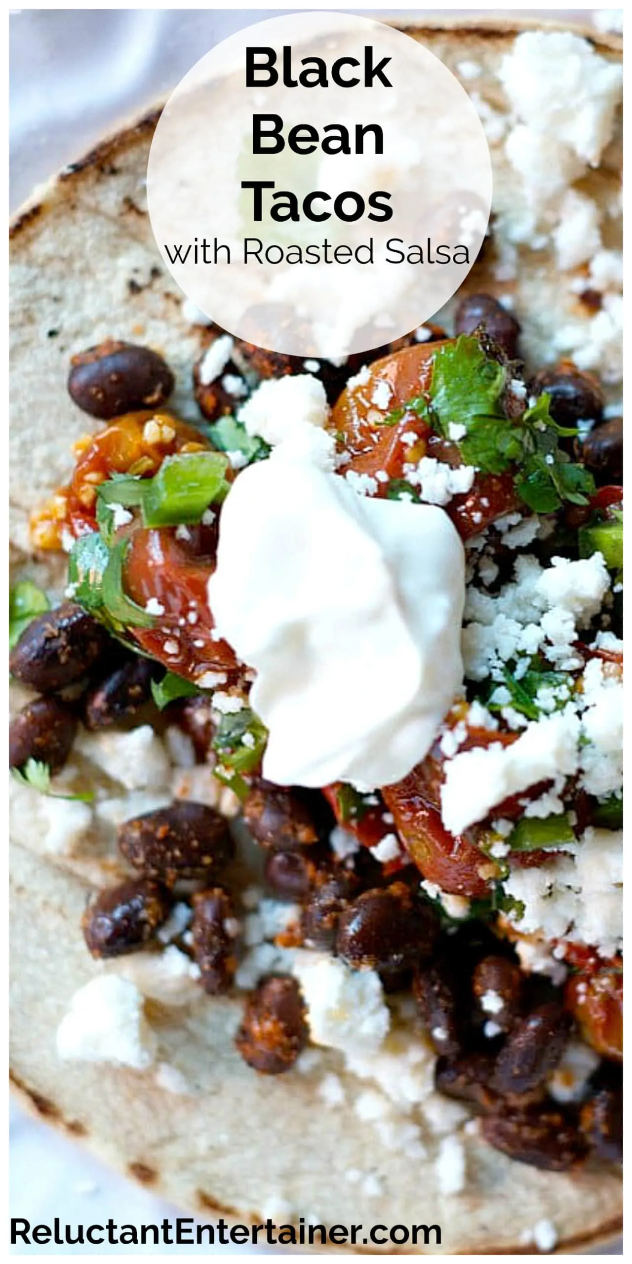 Black Bean Tacos with Roasted Salsa