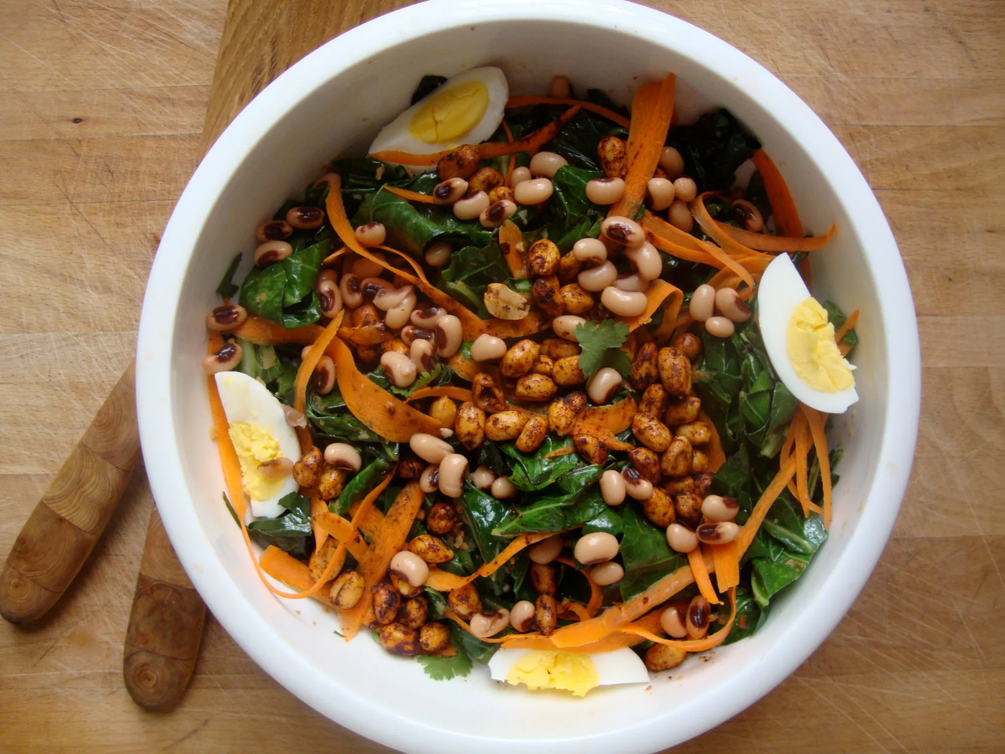 Black Eyed Pea and Wilted Greens Salad