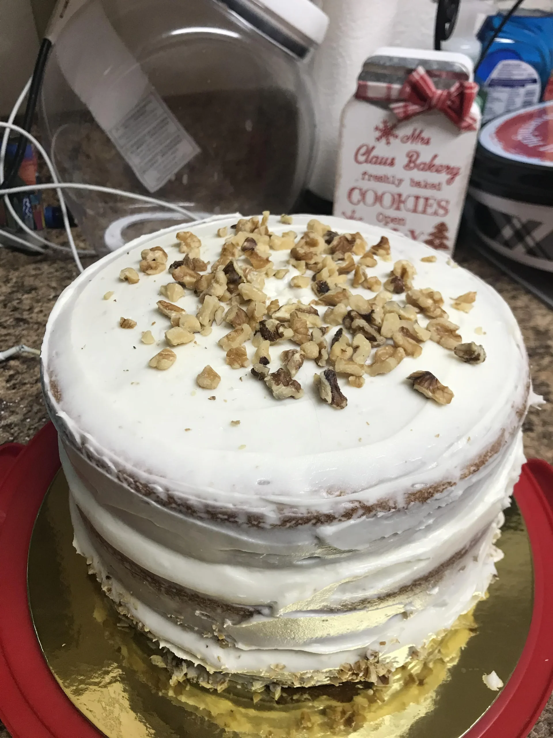 Black Walnut Cake with Creamy Icing