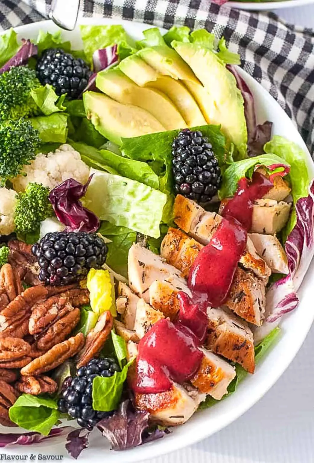 Blackberry Balsamic Grilled Chicken Salad