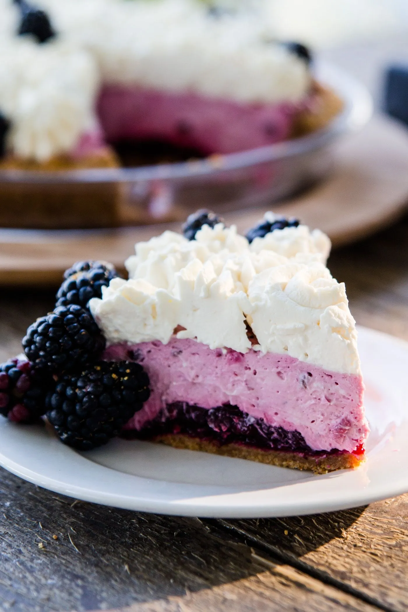 Blackberry Cheesecake Icebox Pie