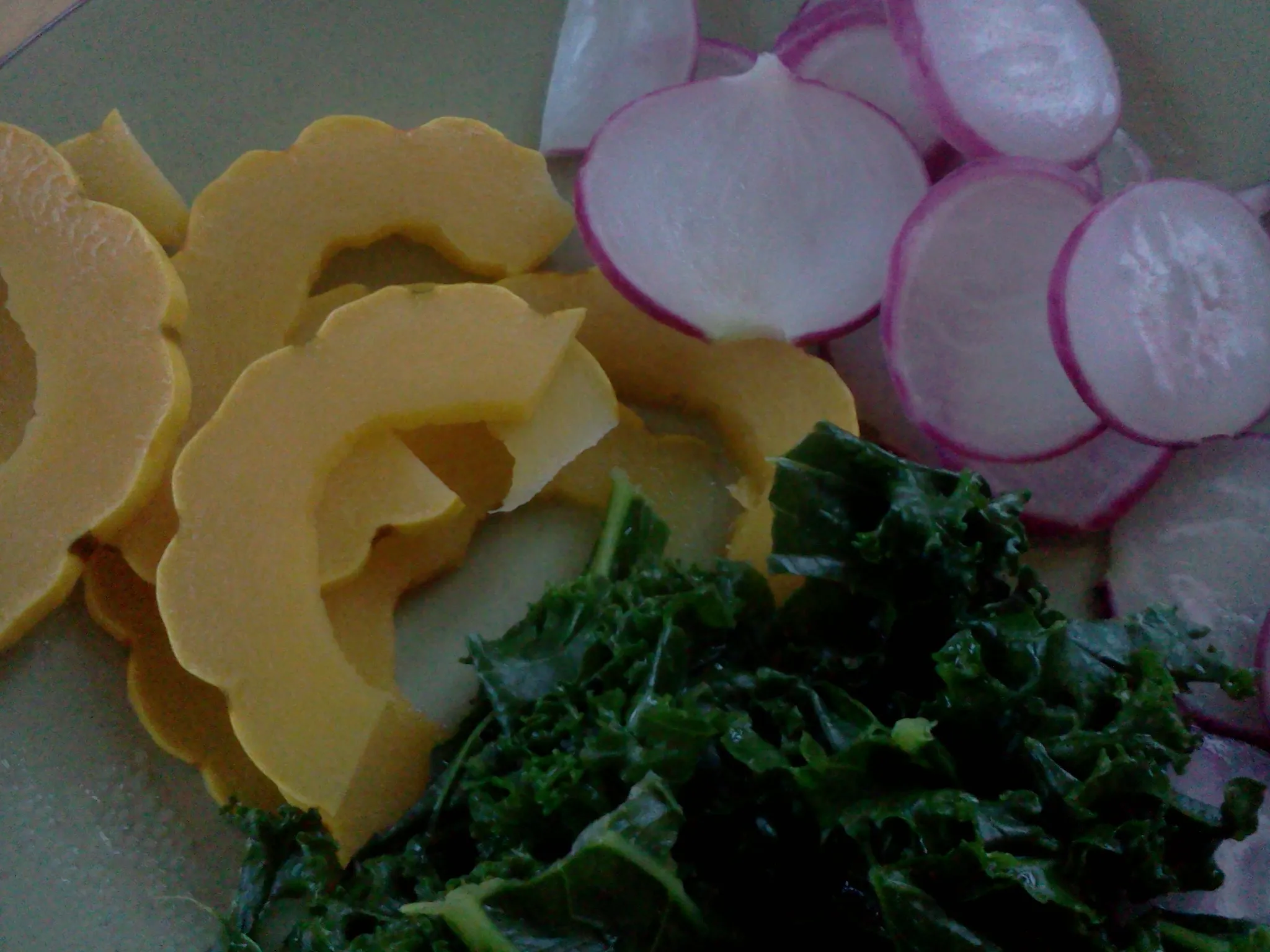 Blanched Vegetable Salad with Sweet and Sour Plum Dressing