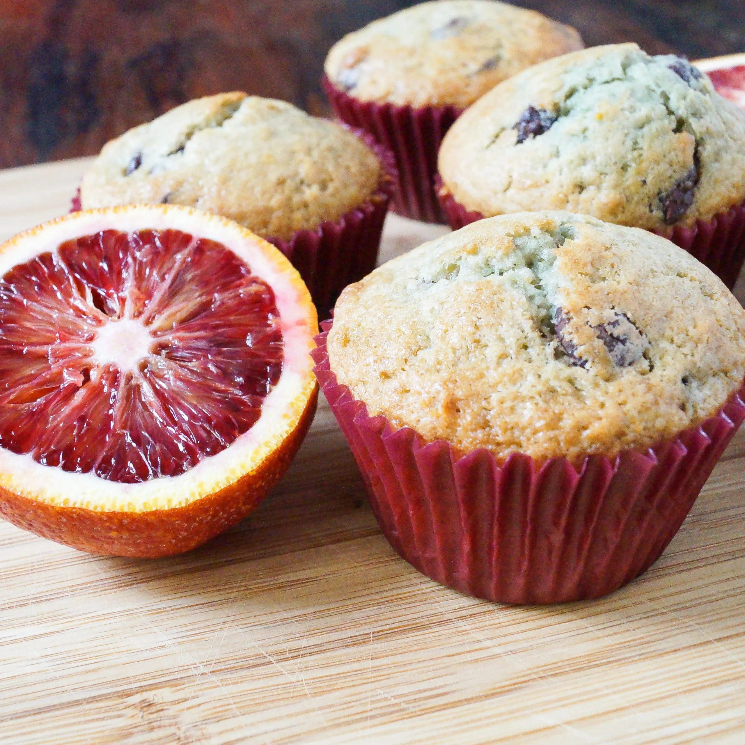 Blood Orange and Chocolate Chip Muffins