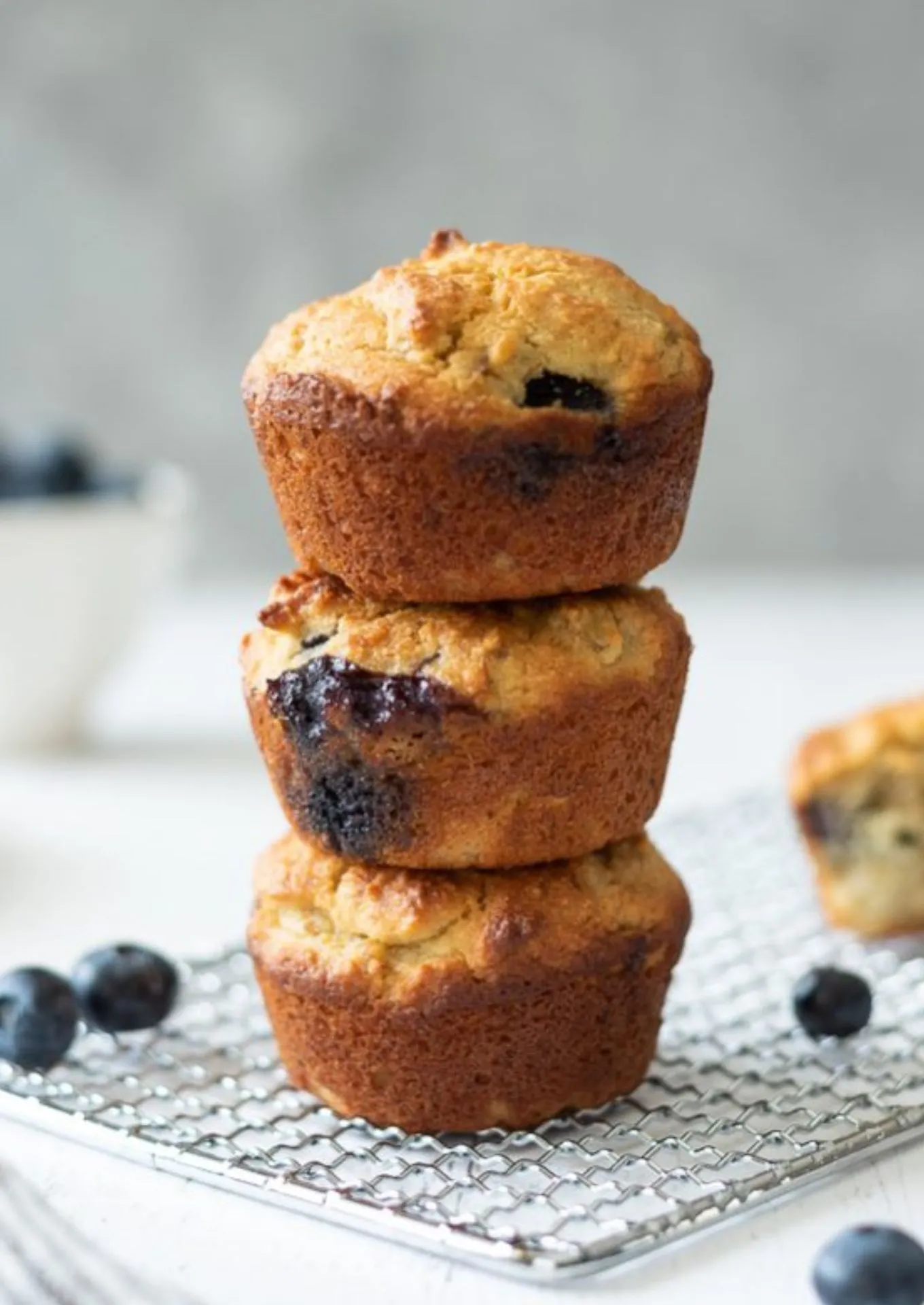 Blueberry Banana Muffins with Almond Streusel Topping