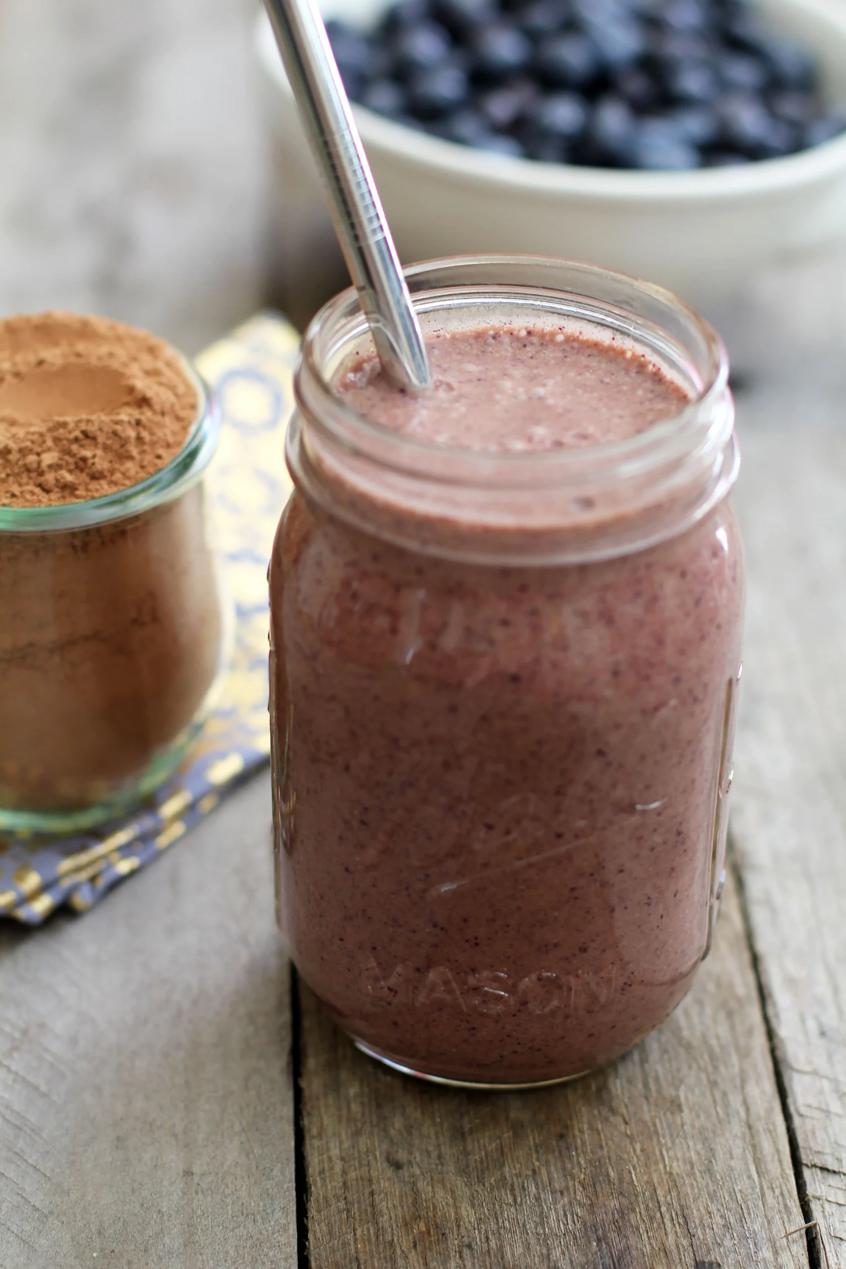Blueberry Cacao Chia Smoothie