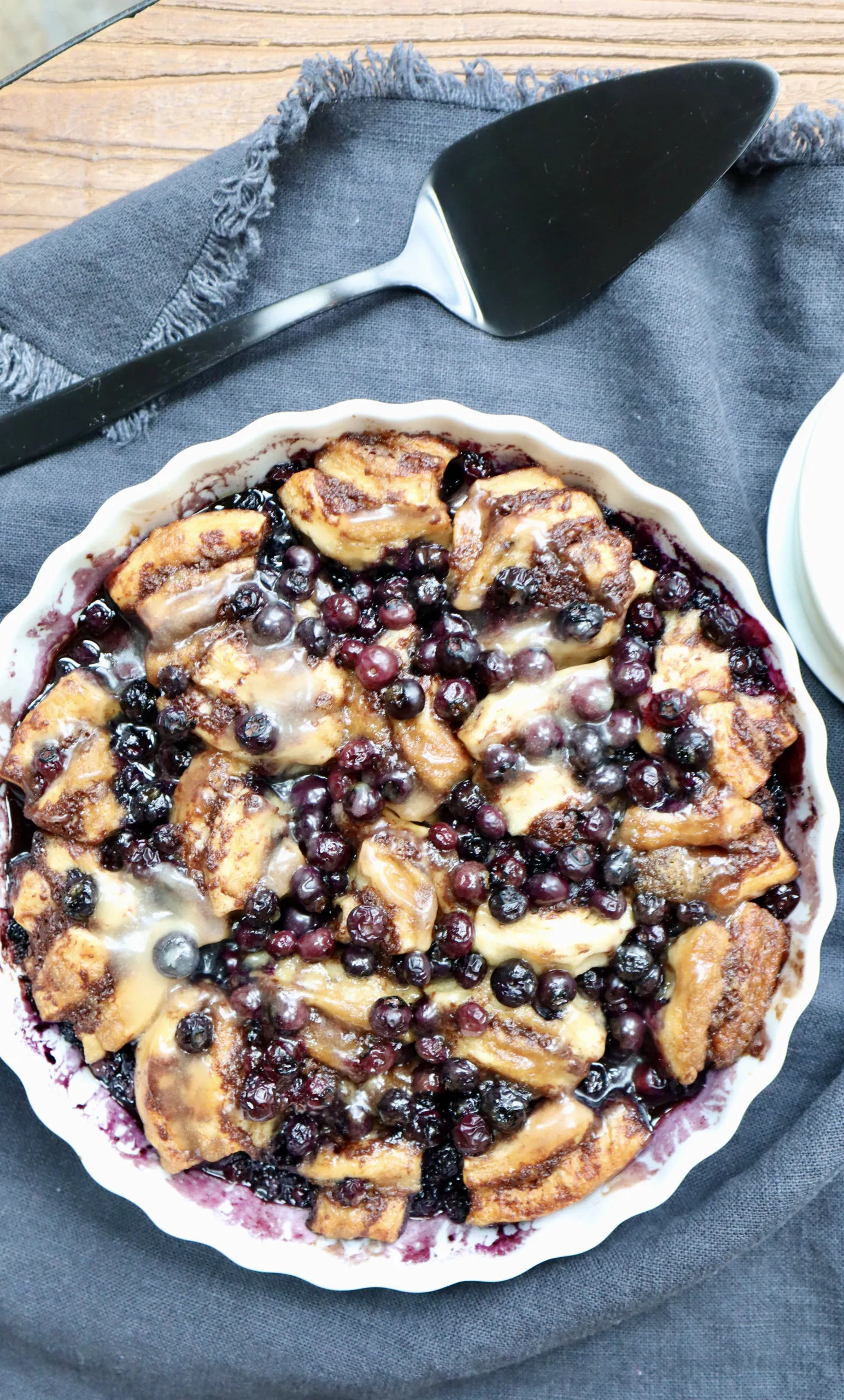 Blueberry Cinnamon Roll Bake