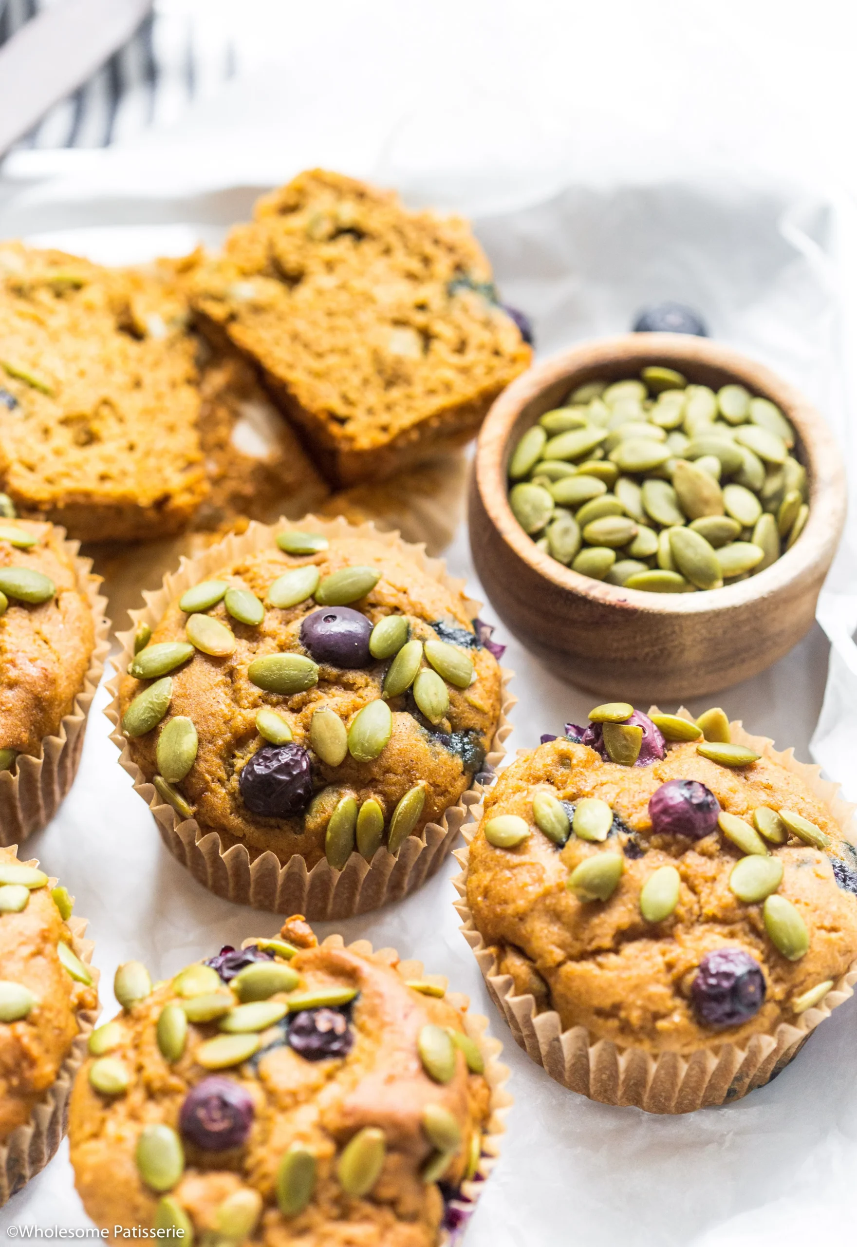 Blueberry Pumpkin Seed Muffins