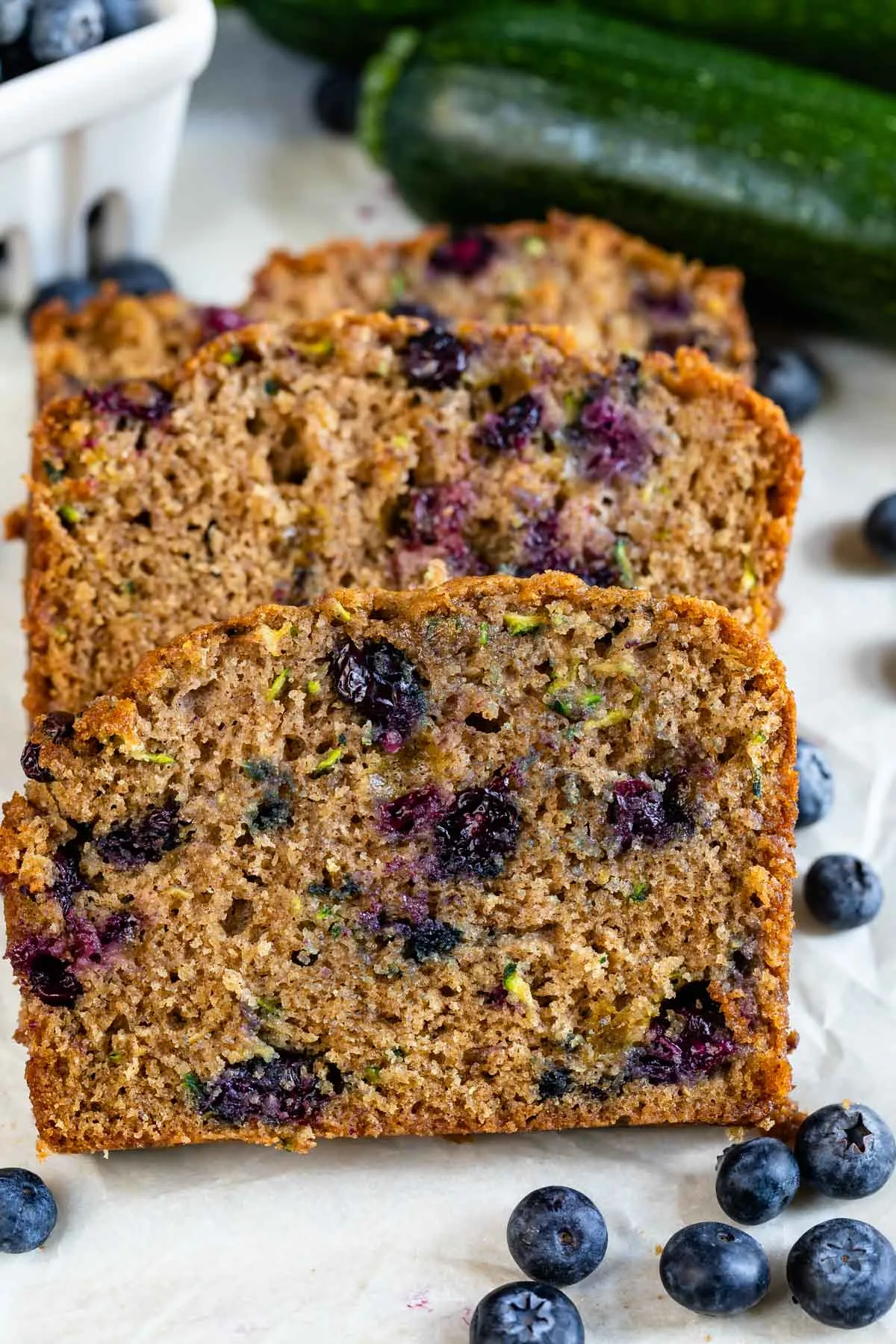 Blueberry Zucchini Bread with Kefir