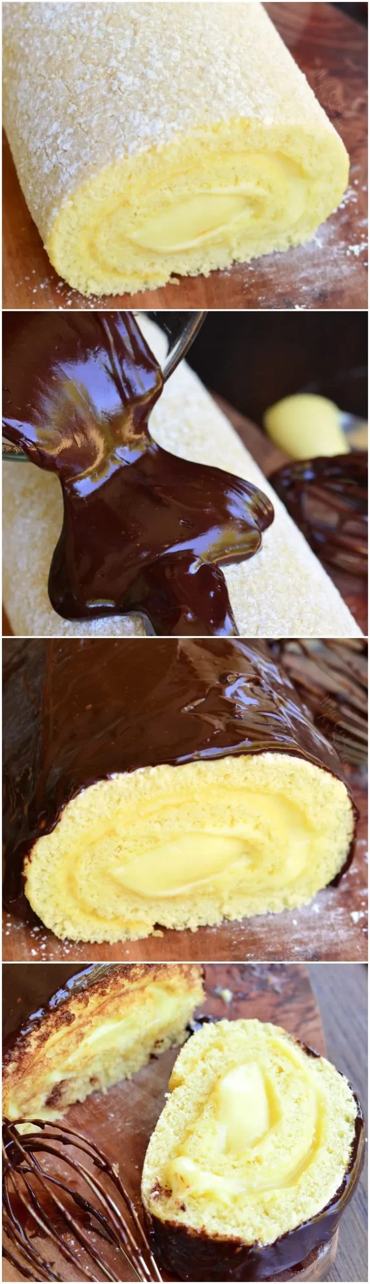Boston Cream Cake Roll