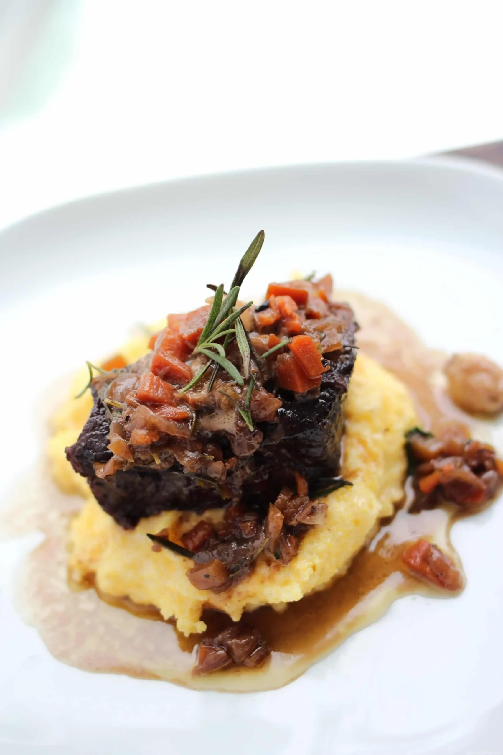 Braised Short Ribs with Creamy Polenta