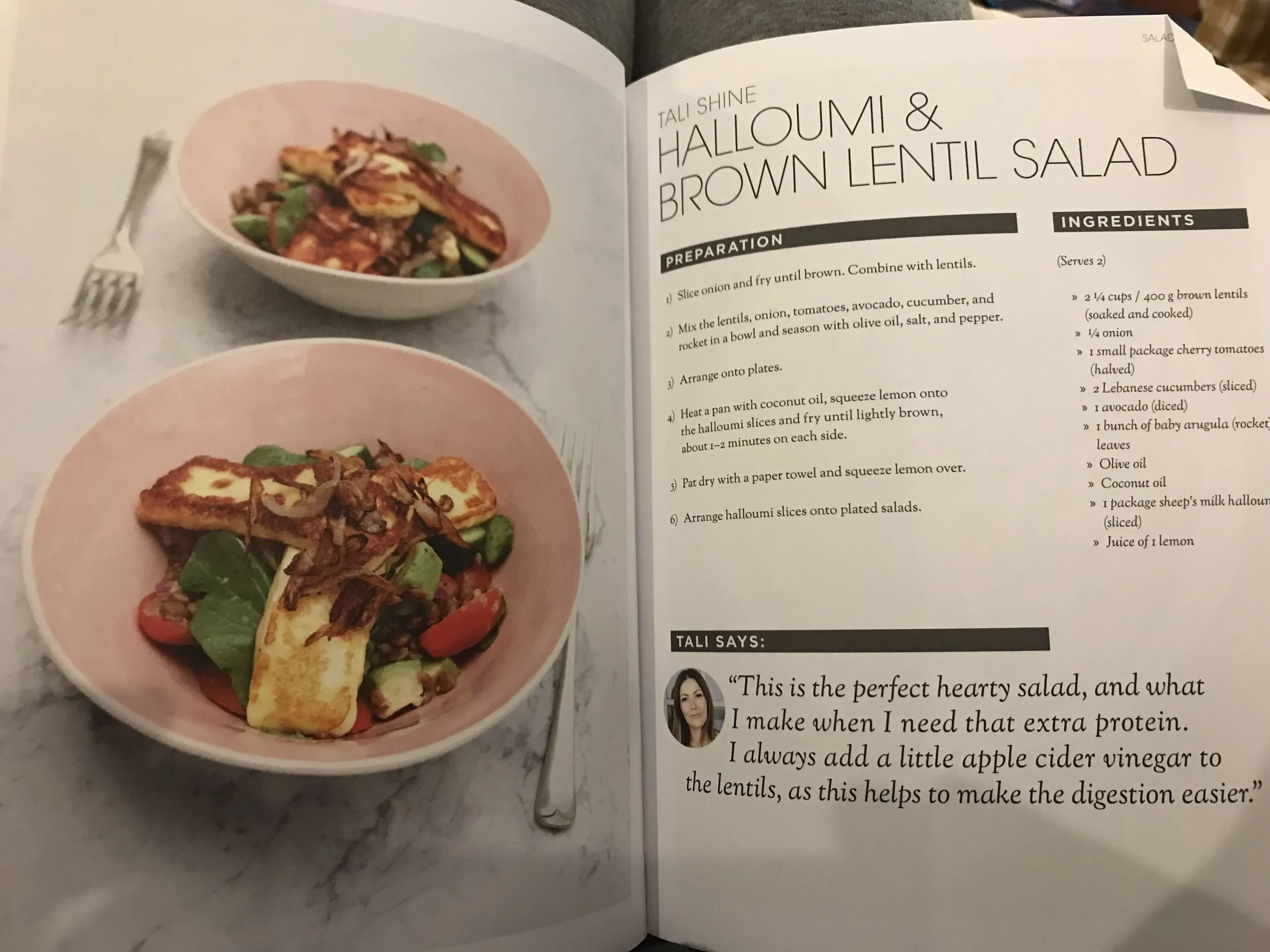 Brown Green Lentils Portobello Mushrooms Wasabi Rocket Watercress Hearty Salad