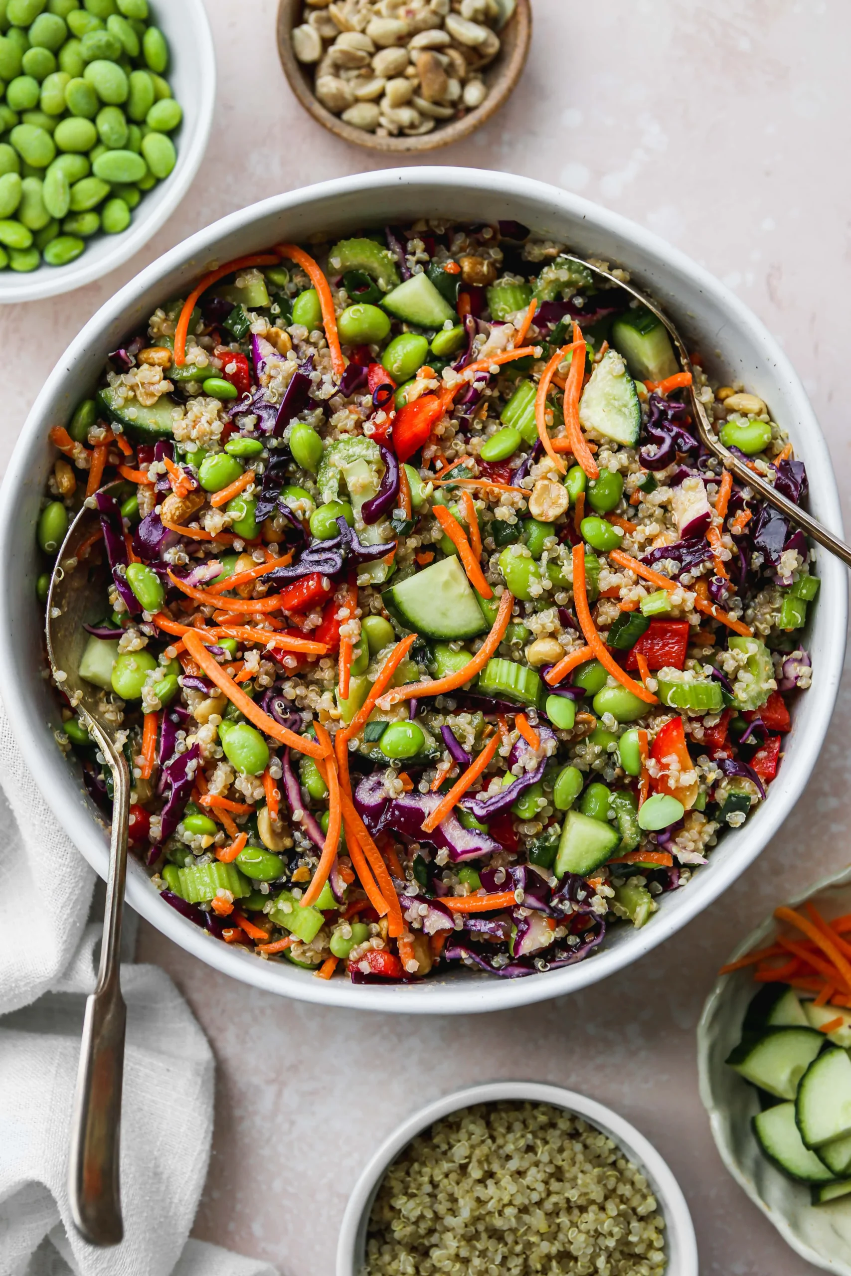 Brown Rice Quinoa Salad with Miso Vinaigrette